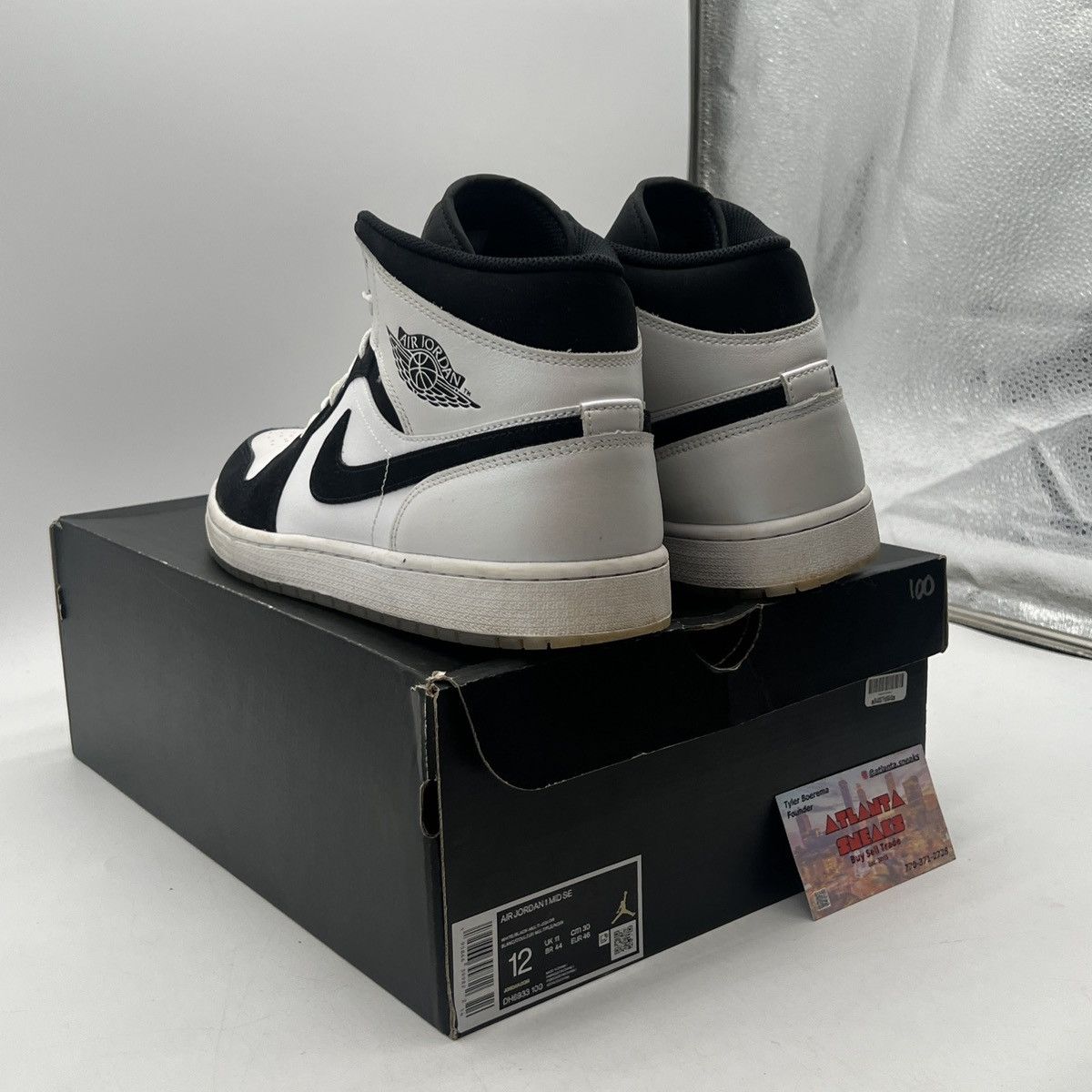 Nike Air Jordan 1 mid Diamond Size US 12 / EU 45 - 4 Thumbnail