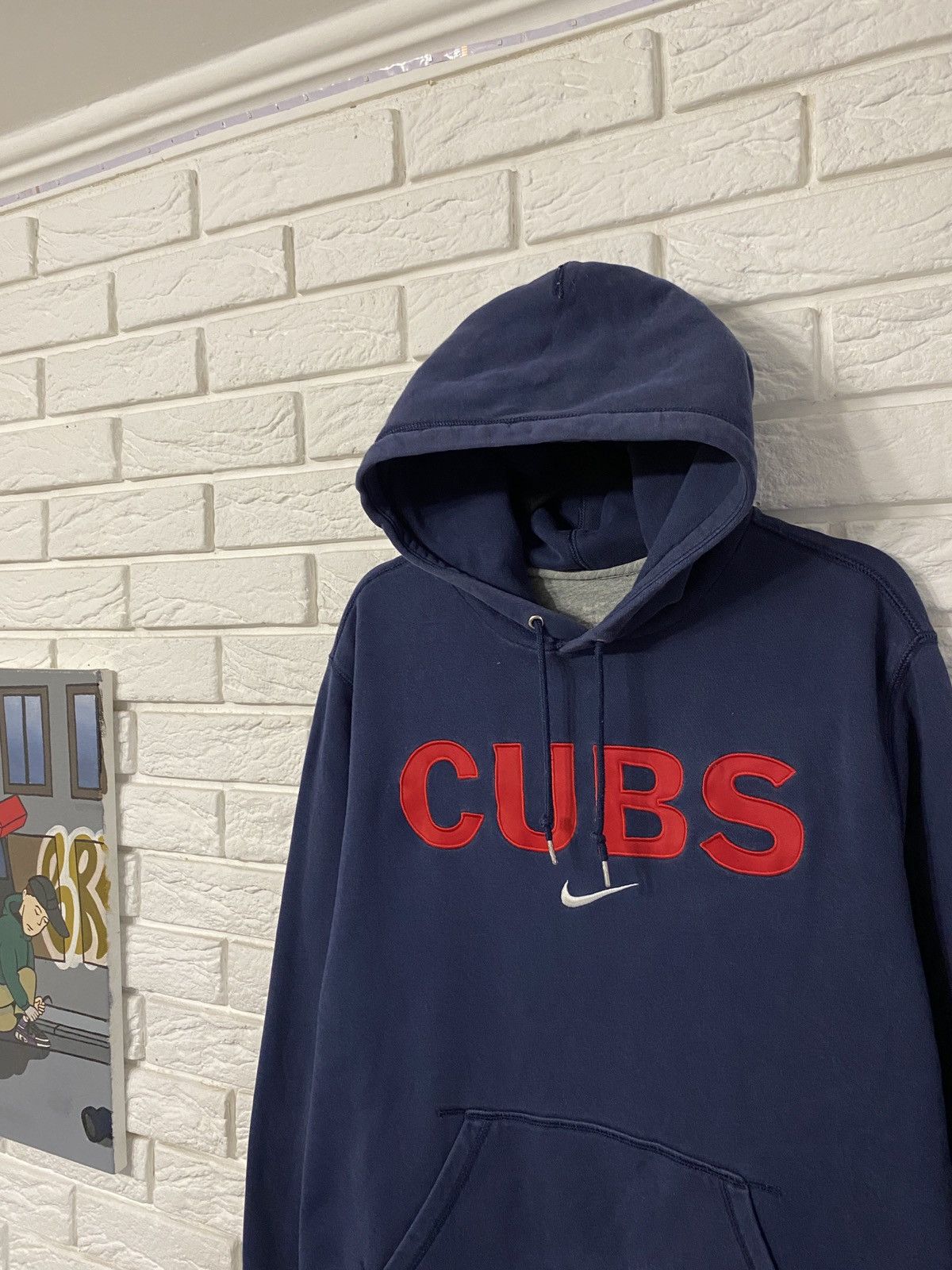 MLB × Nike × Vintage Vintage Chicago cubs Nike center swoosh hoodie Size US M / EU 48-50 / 2 - 2 Thumbnail