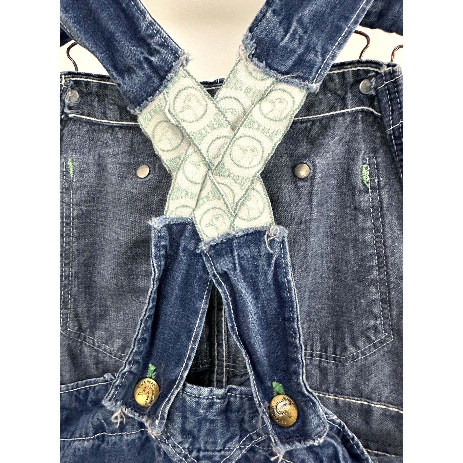 Vintage VTG Duck Head 30x28 Denim Bib Overalls RARE Size Mens Blue Jeans Duck Head Straight 40s Vintage Overalls Size US 30 / EU 46 - 5 Thumbnail