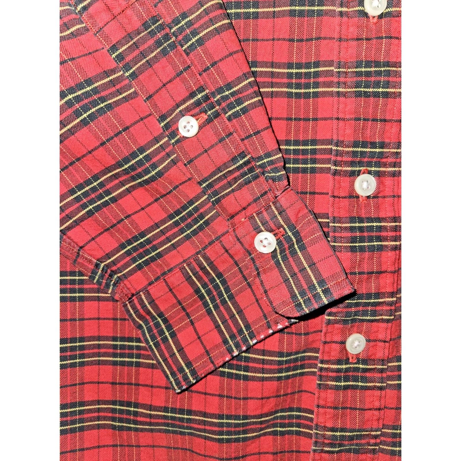 Ralph Lauren Ralph Lauren Button-Down Shirt Men's XL Red Plaid Long Sleeve Preppy Holidays Button-Front Embroidered Classic Fit Size US XL / EU 56 / 4 - 5 Thumbnail