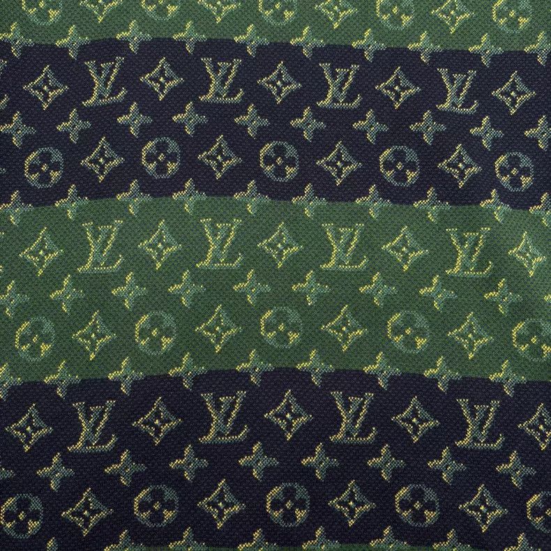 Louis Vuitton Louis Vuitton Blue-green color-block stripe full-print kni Size US L / EU 52-54 / 3 - 5 Thumbnail