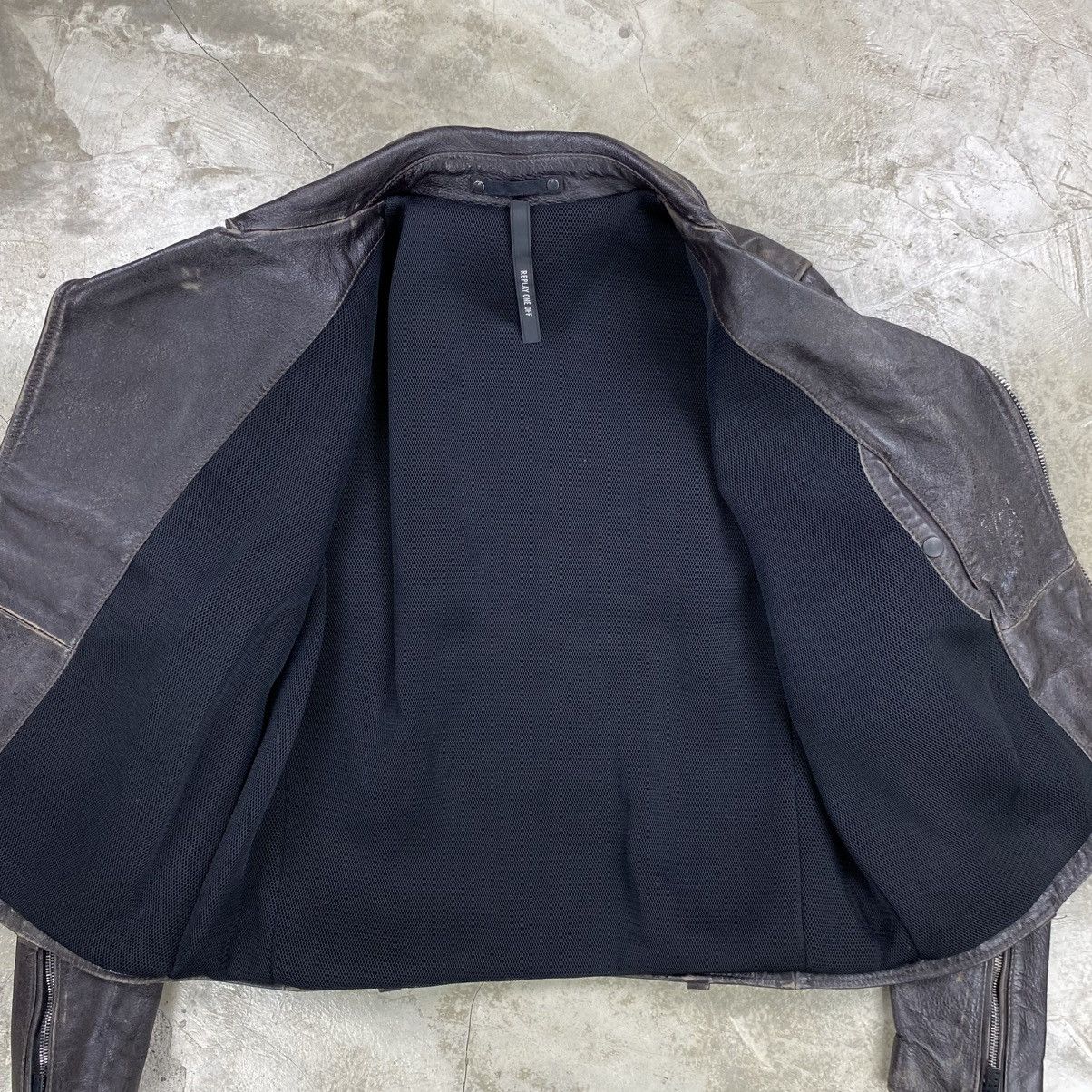 Replay One Off ll Leather Biker Jacket Size US L / EU 52-54 / 3 - 5 Thumbnail