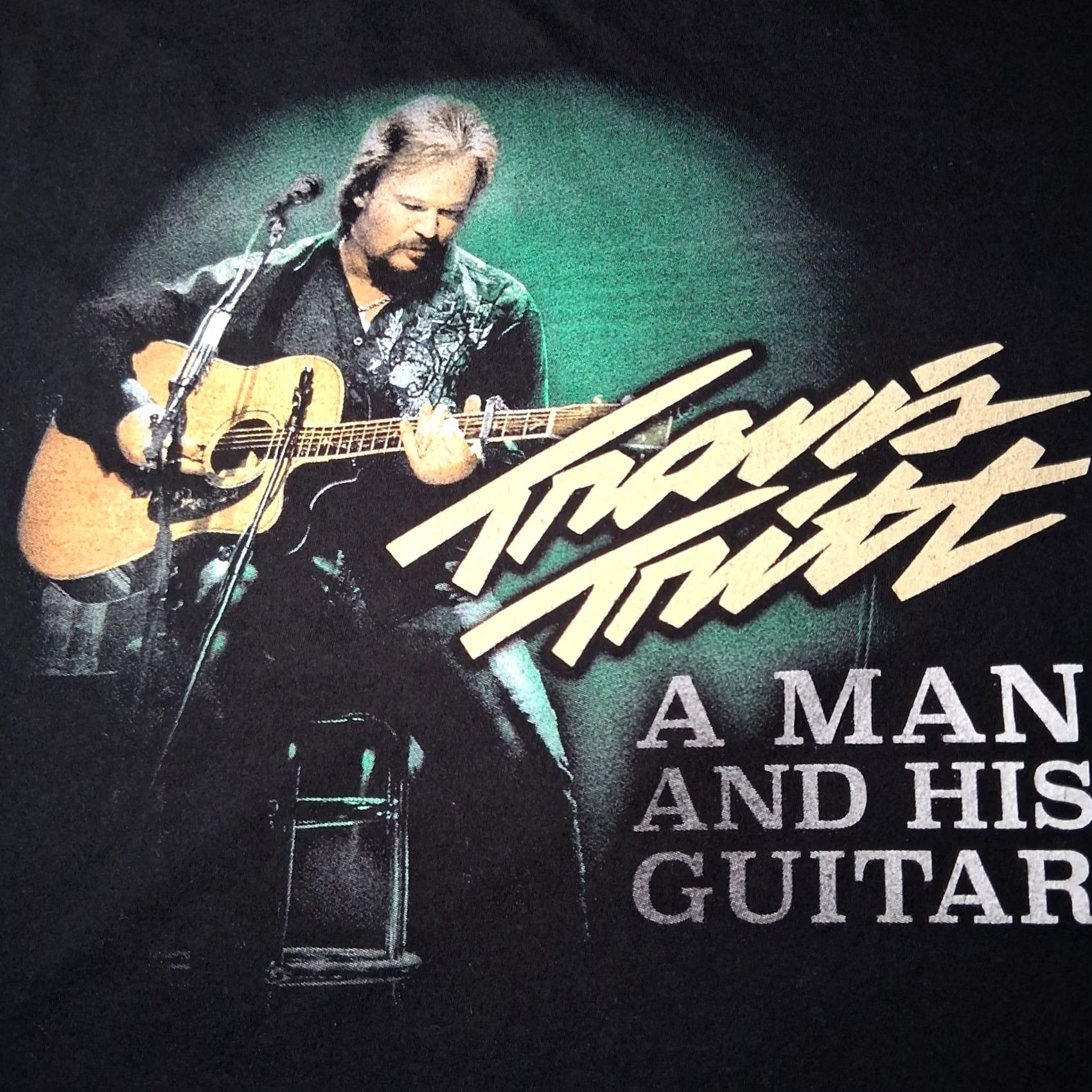 Anvil VINTAGE Travis Tritt Shirt Men XL Country Music A Man And His Guitar Musician Graphic Shirt Men XL Black Size US XL / EU 56 / 4 - 2 Thumbnail