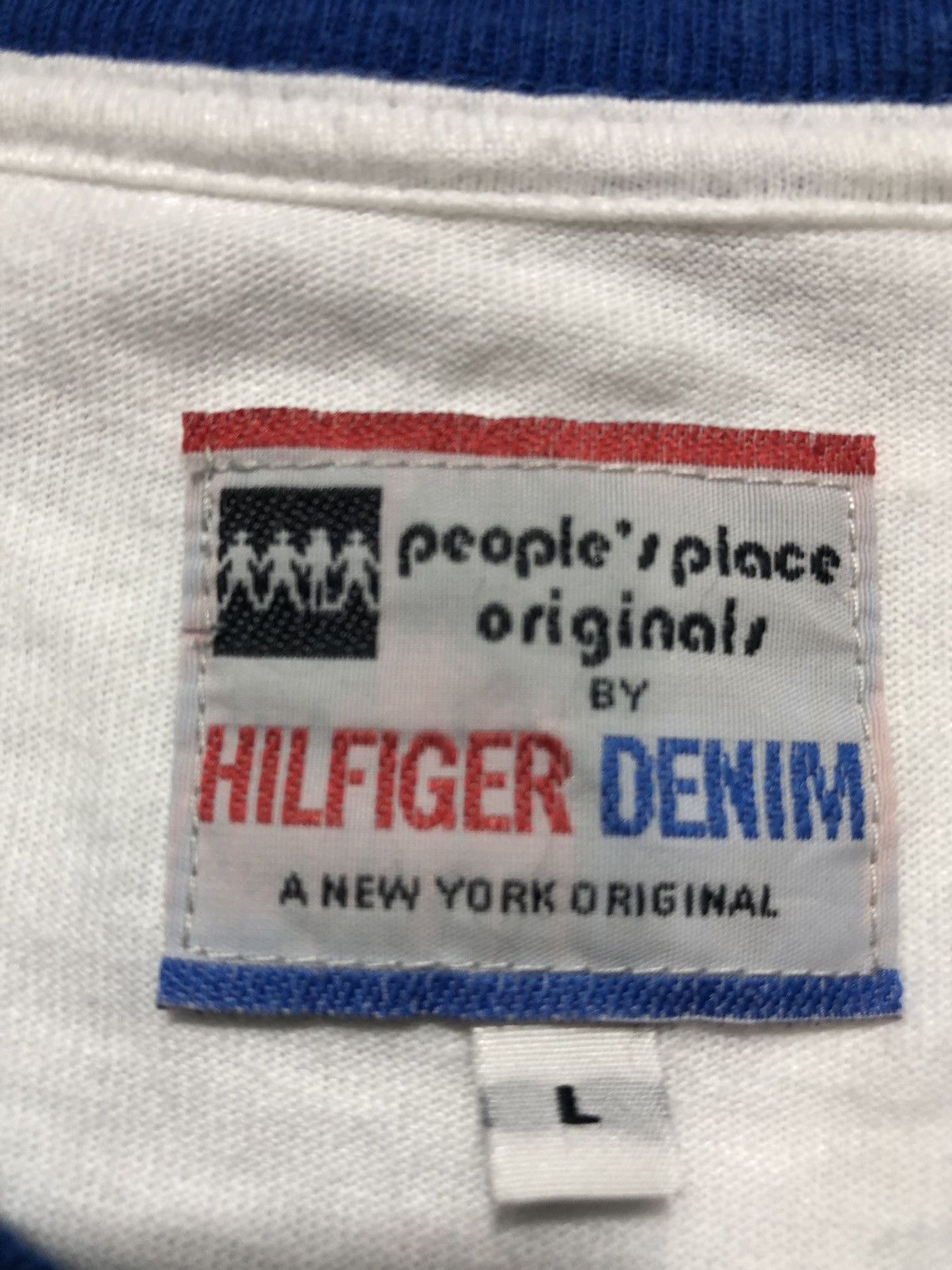Designer × Tommy Hilfiger RARE VINTAGE 80s TOMMY HILFIGER SURFBOARD HIRE RINGER TEE Size US L / EU 52-54 / 3 - 7 Thumbnail