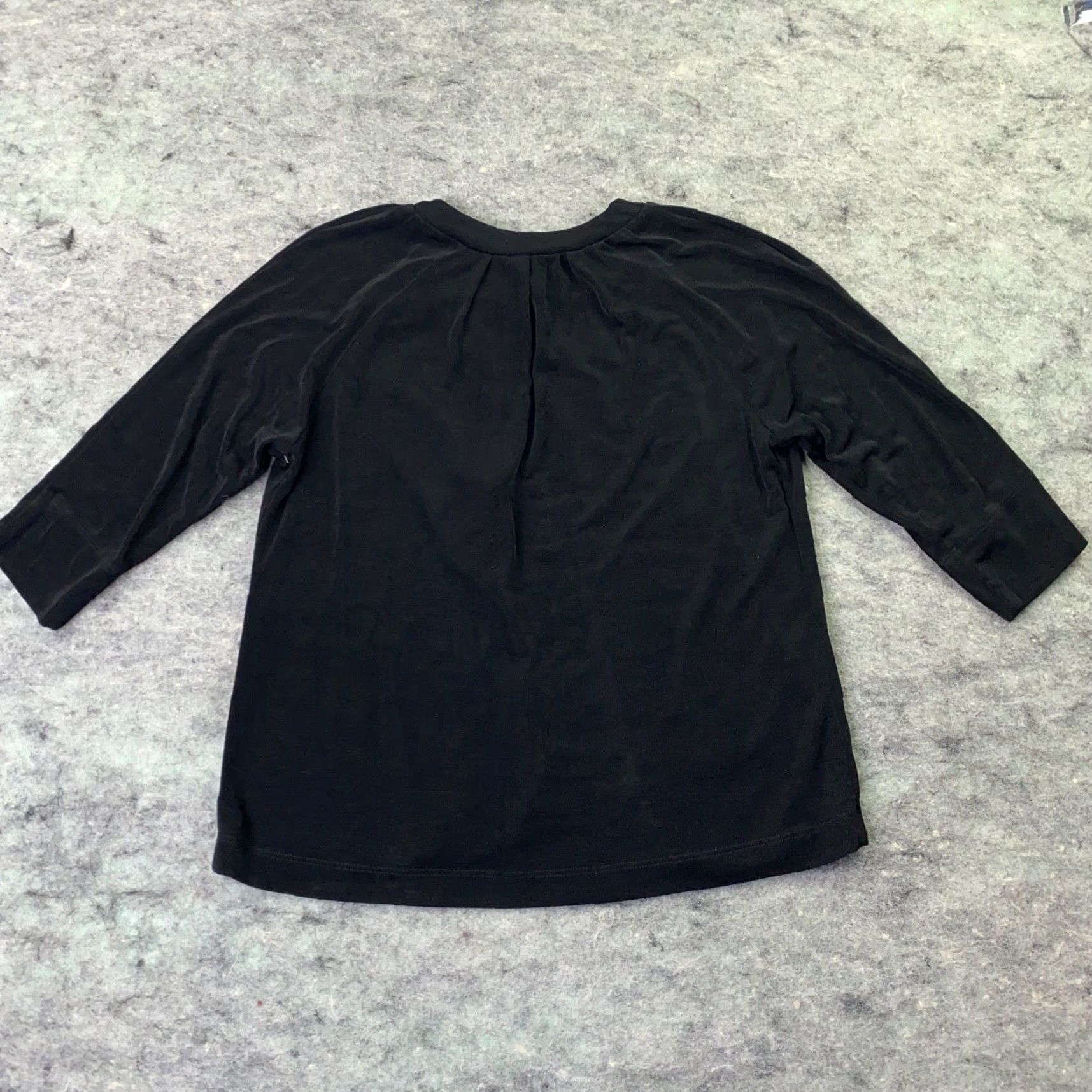 Laura Ashley VINTAGE Laura Ashley Womens Shirt Cardigan Open Long Sleeve Black Petite PS Velvet Solid Round Neck Womens Cardigan 90s? Size S / US 4 / IT 40 - 6 Thumbnail