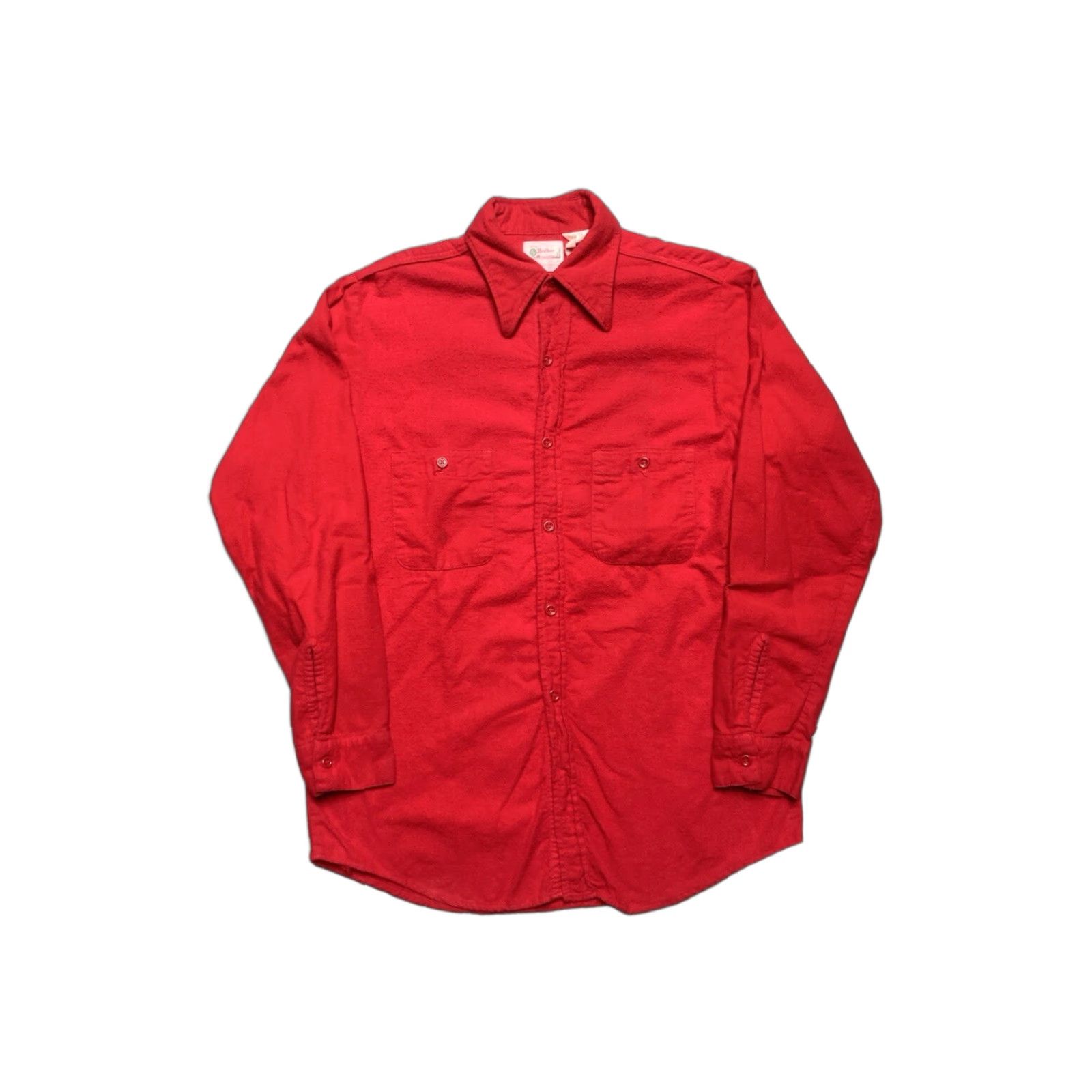 Vintage VINTAGE Five Brothers Chamois Flannel Work Shirt Button-Up Long Sleeve Red M Medium Men 60s Cotton Brushed Soft Size US M / EU 48-50 / 2 - 1 Thumbnail
