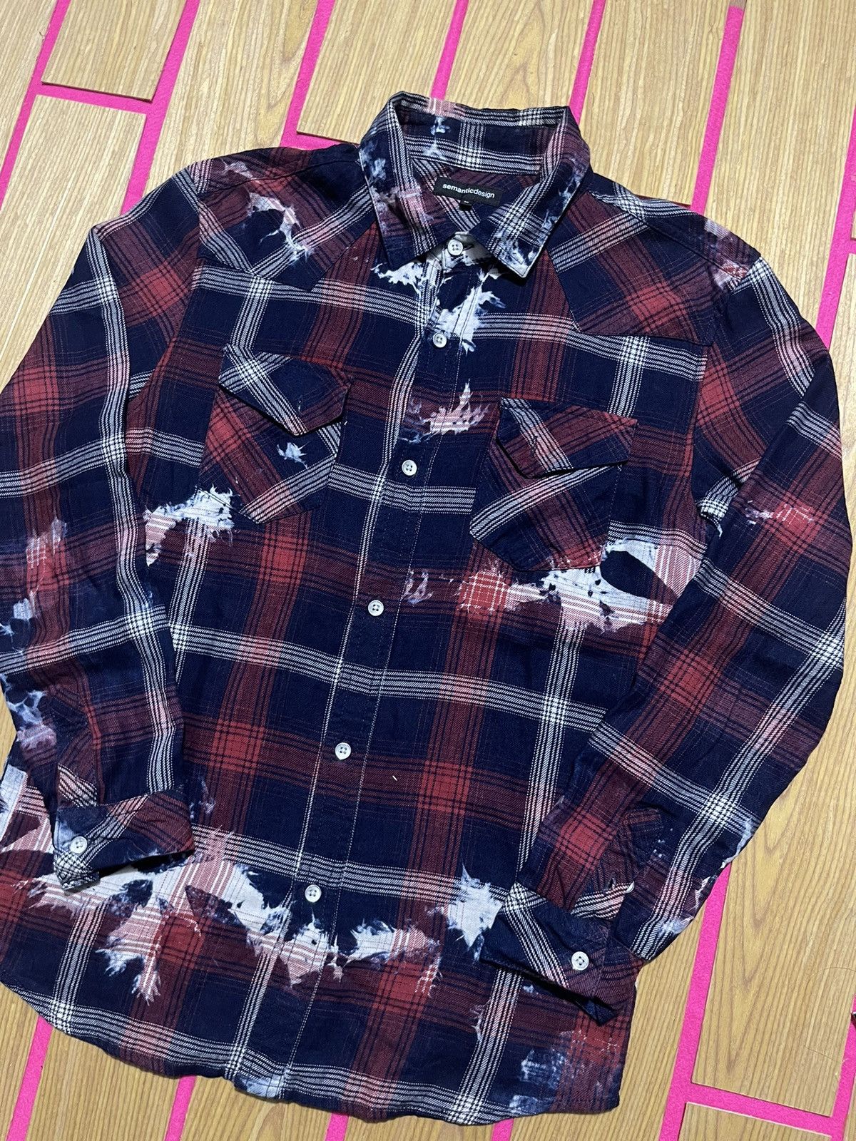 semanticdesign Y2K SEMANTIC DESIGN long sleeve shirt with vintage plaid Size US M / EU 48-50 / 2 - 2 Thumbnail