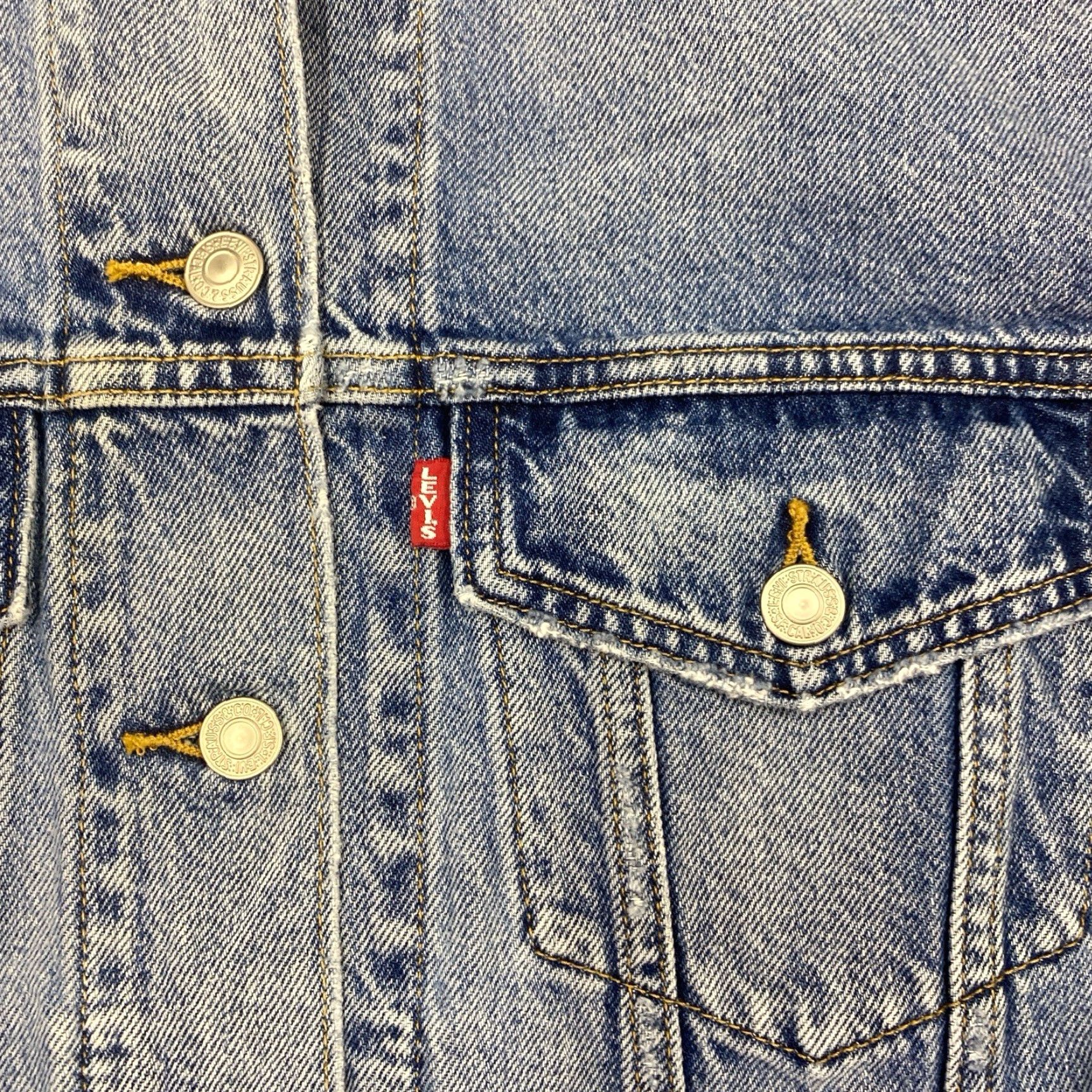 Levi's Levi's Trucker Denim Jacket Sample Stock M Blue Jeans Jacket Men Medium Cotton Collared Lined Big E Size US M / EU 48-50 / 2 - 2 Thumbnail