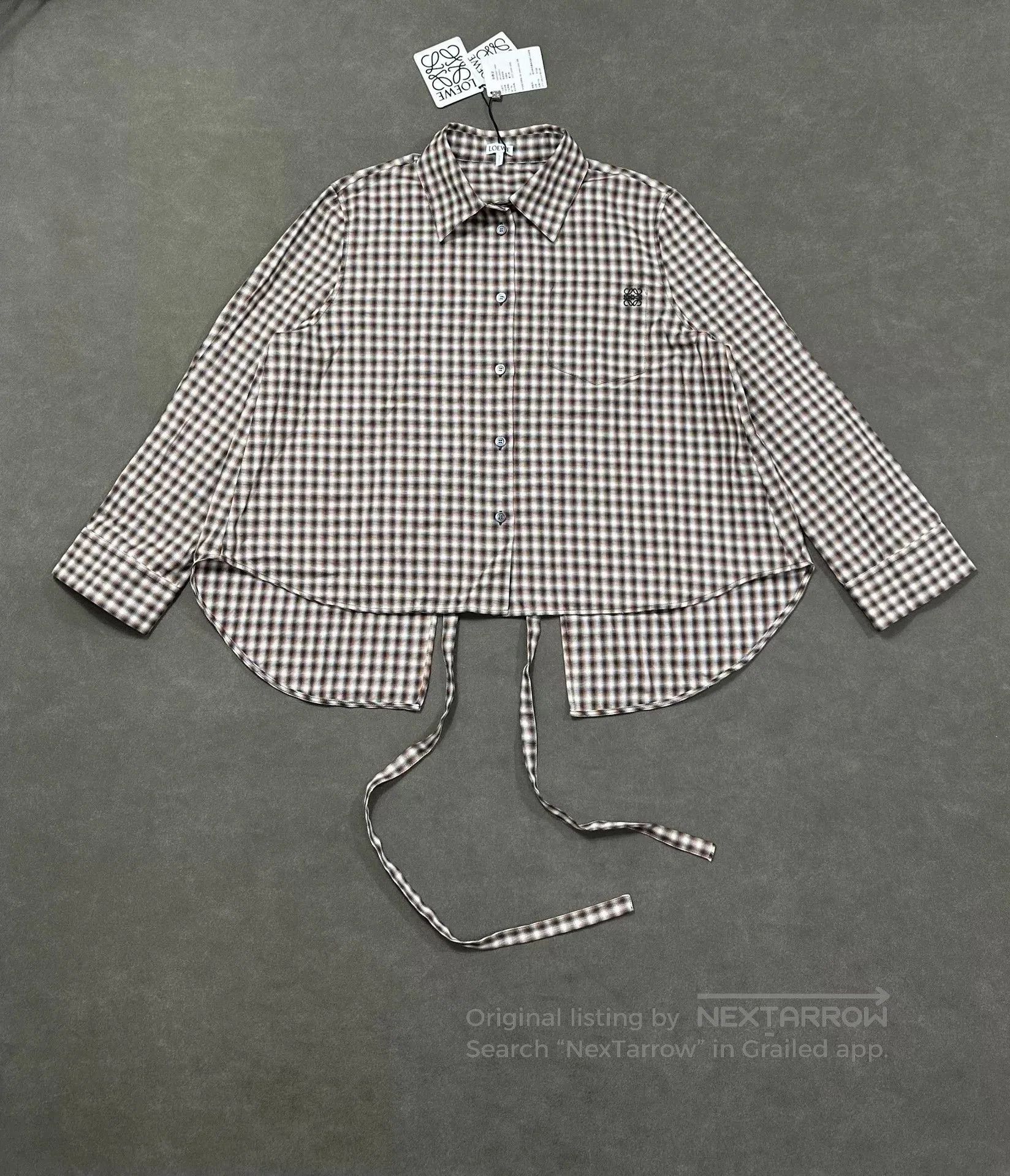 Loewe LOEWE FW24 Embroidered Logo Plaid Shirt. Size XS / US 0-2 / IT 36-38 - 1 Thumbnail