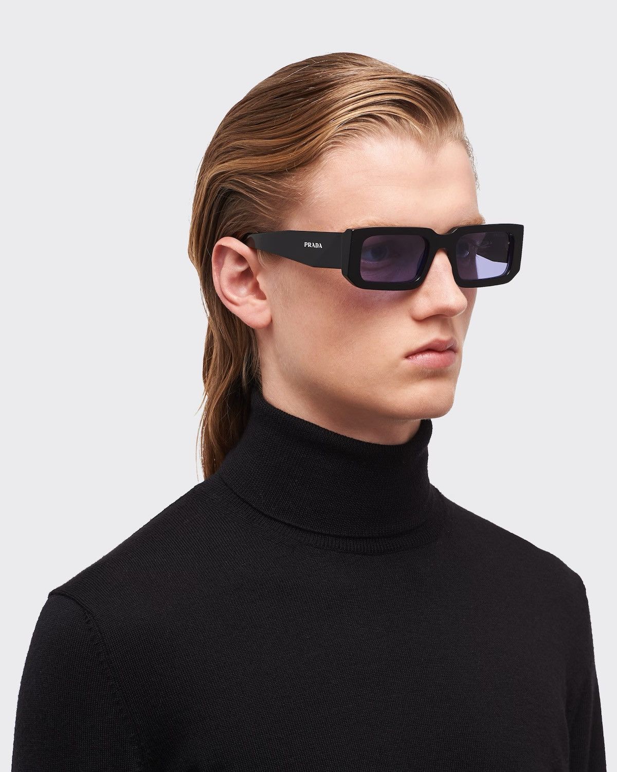 Prada Prada Sunglasses PR 06YS Black with Violet Lenses Size ONE SIZE - 2 Thumbnail