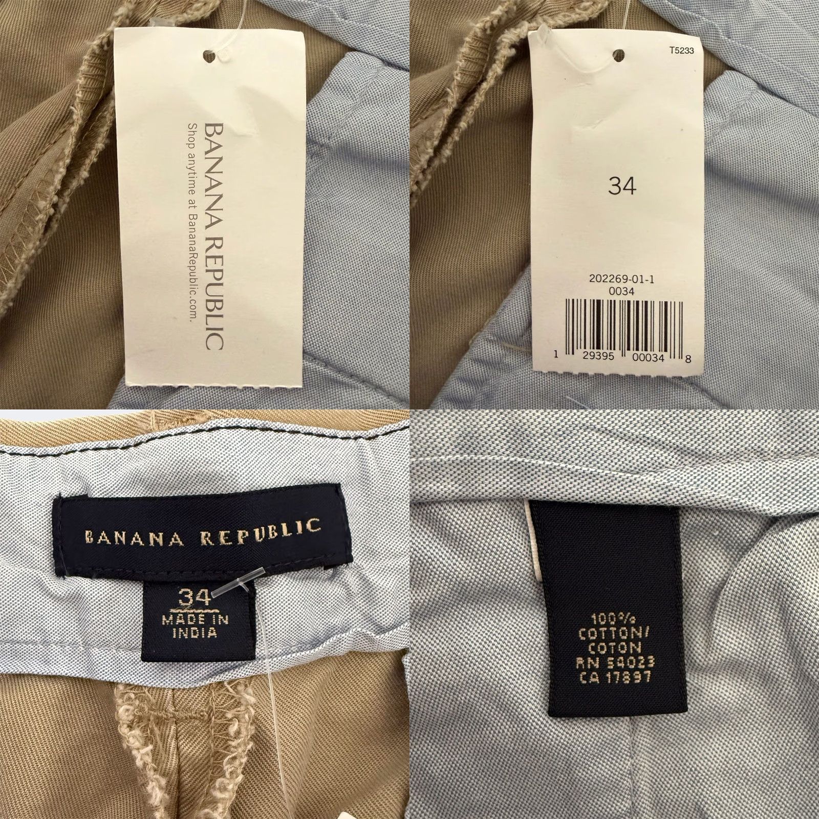 Banana Republic VINTAGE Banana Republic Pleated Chino Short Mens 34 Tan Khaki Safari Preppy NEW Short Chino Mens 34 Tan Size US 34 / EU 50 - 8 Thumbnail