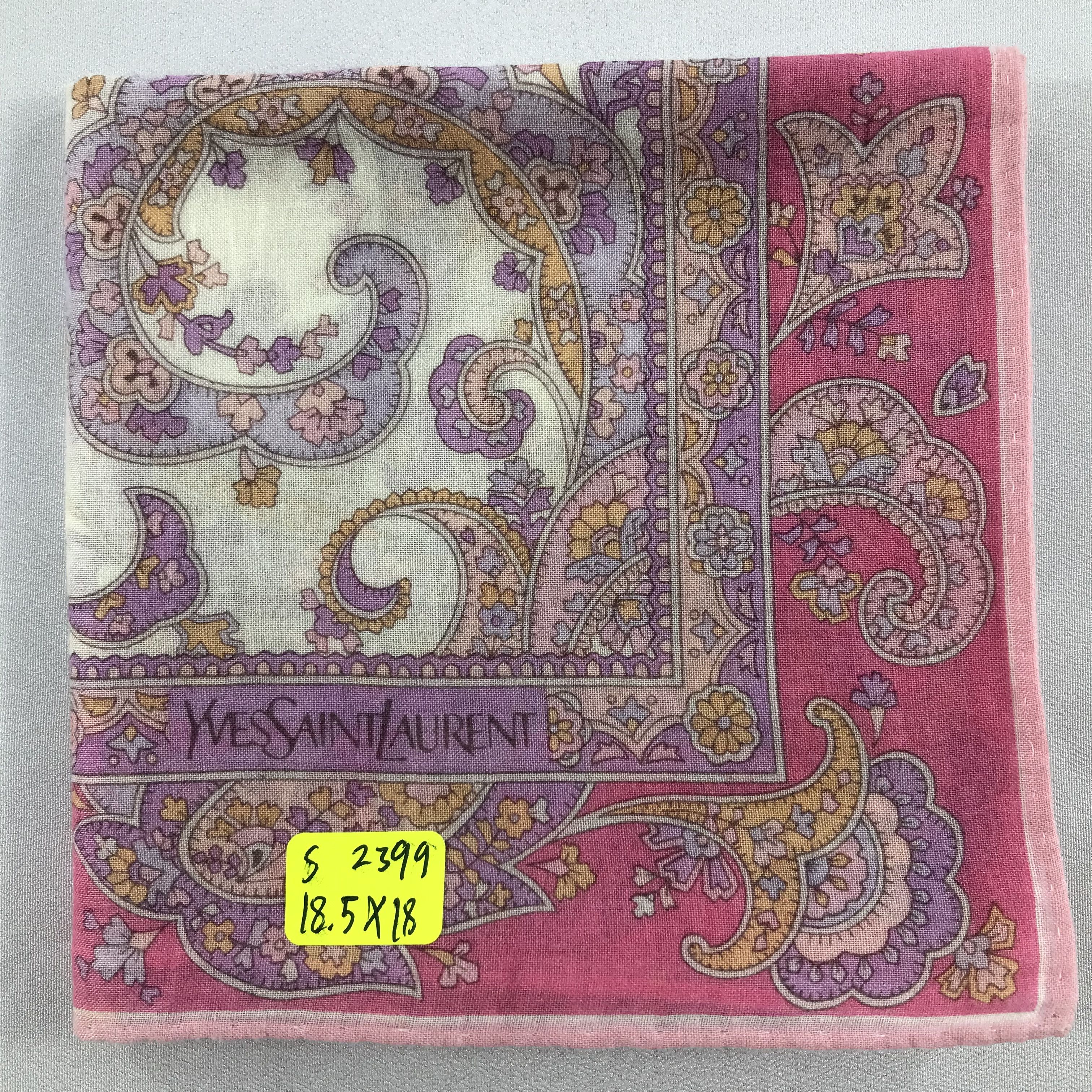 Vintage × Yves Saint Laurent Yves Saint Laurent Bandana / Handkerchief/Neckerchief -S2399 Size ONE SIZE - 5 Thumbnail