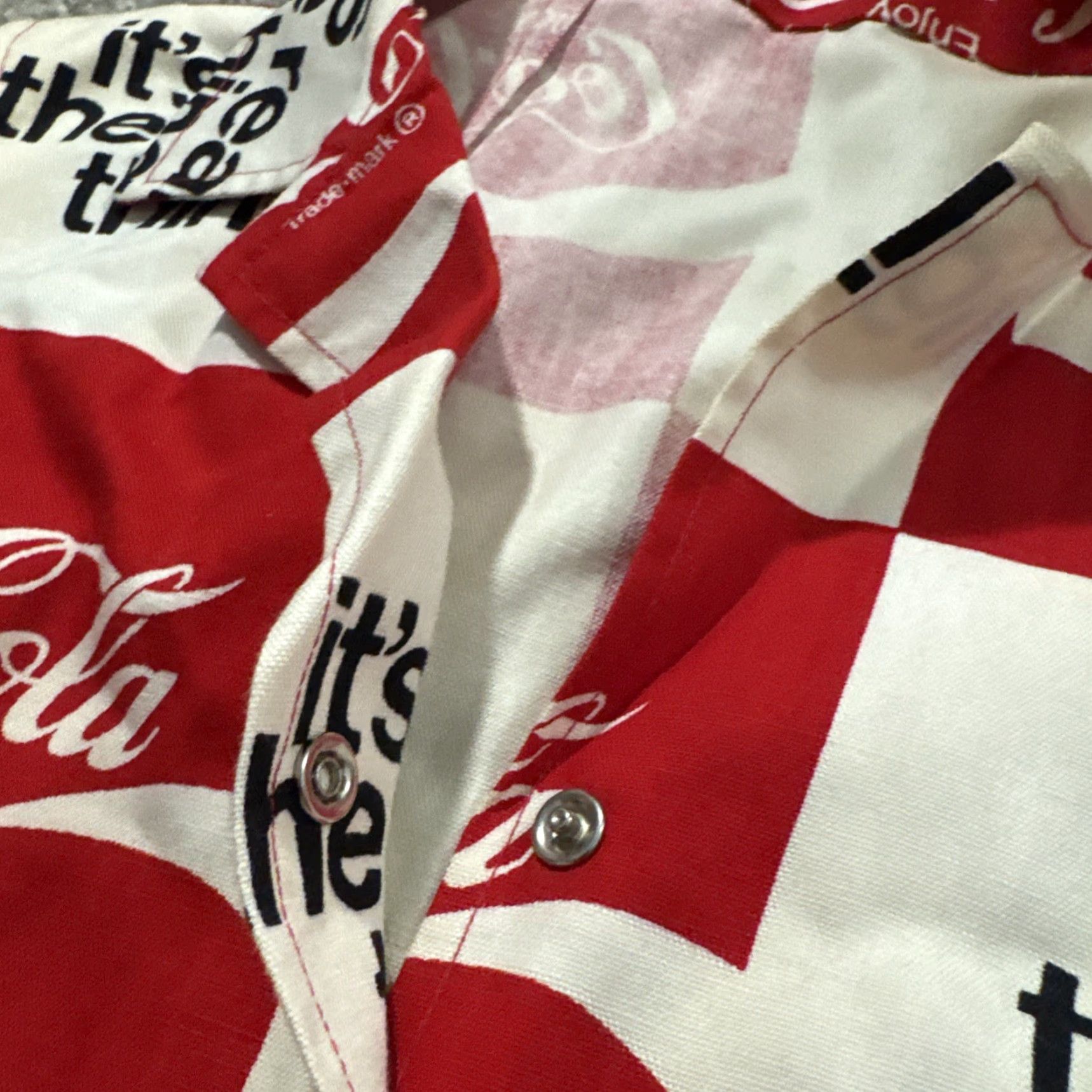 Vintage VINTAGE Coca-Cola Checkered Logo Red White Snap Button Sleeveless Vest Med 60s Unisex Adults M Button-Up Size US M / EU 48-50 / 2 - 6 Thumbnail