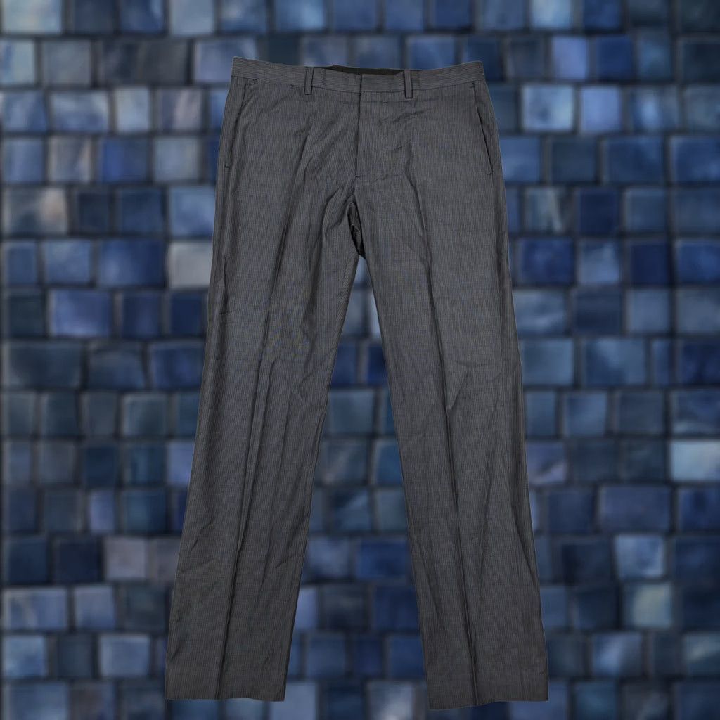 Theory Theory Mens Pants 34x32 Blue Pinstripe Cotton Dress Straight Leg Business Slacks Size US 34 / EU 50 - 1 Thumbnail