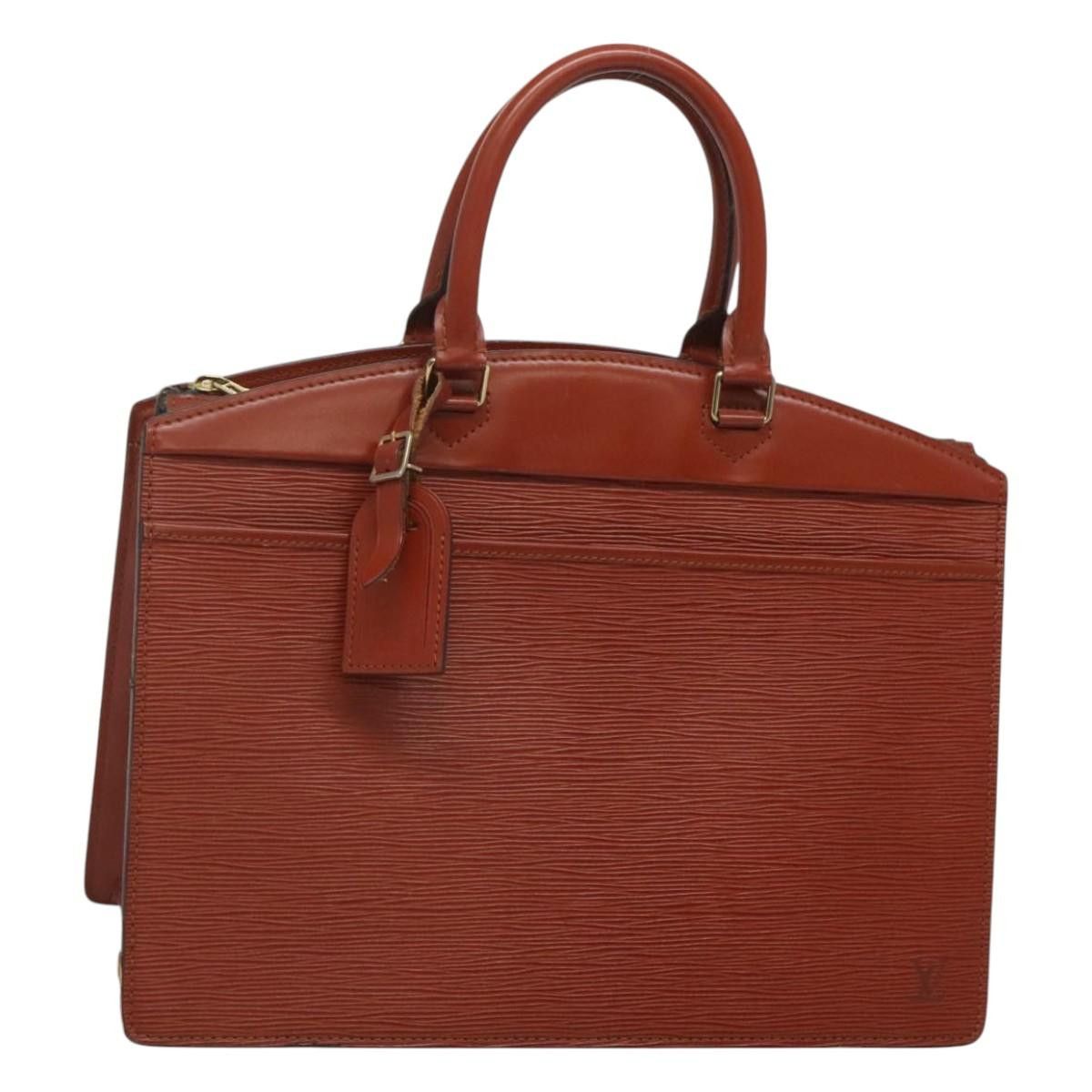 Louis Vuitton LOUIS VUITTON Epi Riviera Hand Bag Brown M48183 Size ONE SIZE - 1 Thumbnail