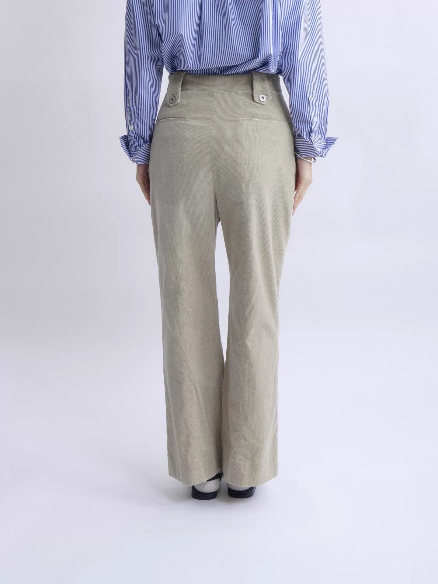 Miu Miu MIU MIU 2019AW Tie Belt Corduroy Military Wide Leg Pants Size 27" / US 4 / IT 40 - 4 Thumbnail
