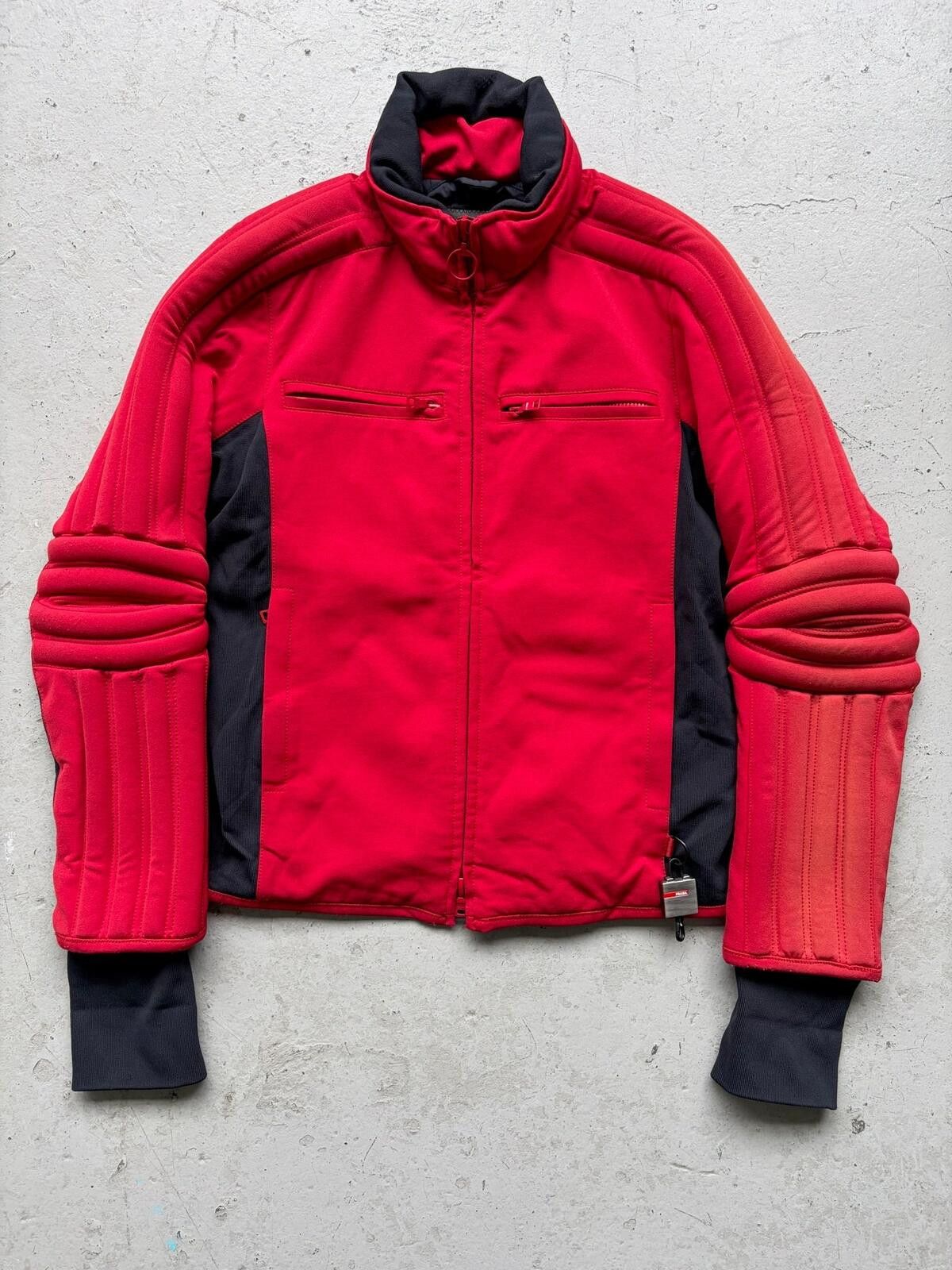 Other Prada Sport SS11 Red Moto Jacket (48) | Grailed