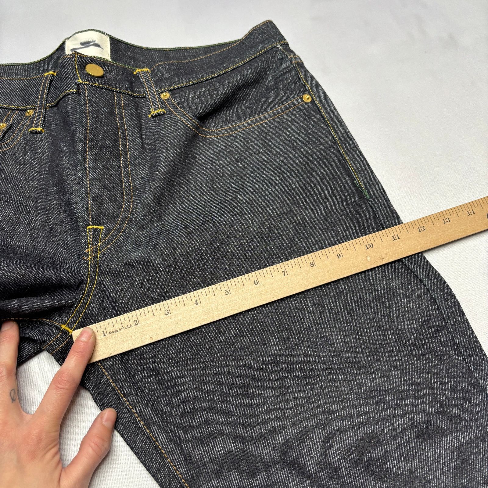Sid Mashburn $295 Sid Mashburn Japanese Selvedge Rigid Denim 34x32 Jeans Size US 34 / EU 50 - 9 Thumbnail