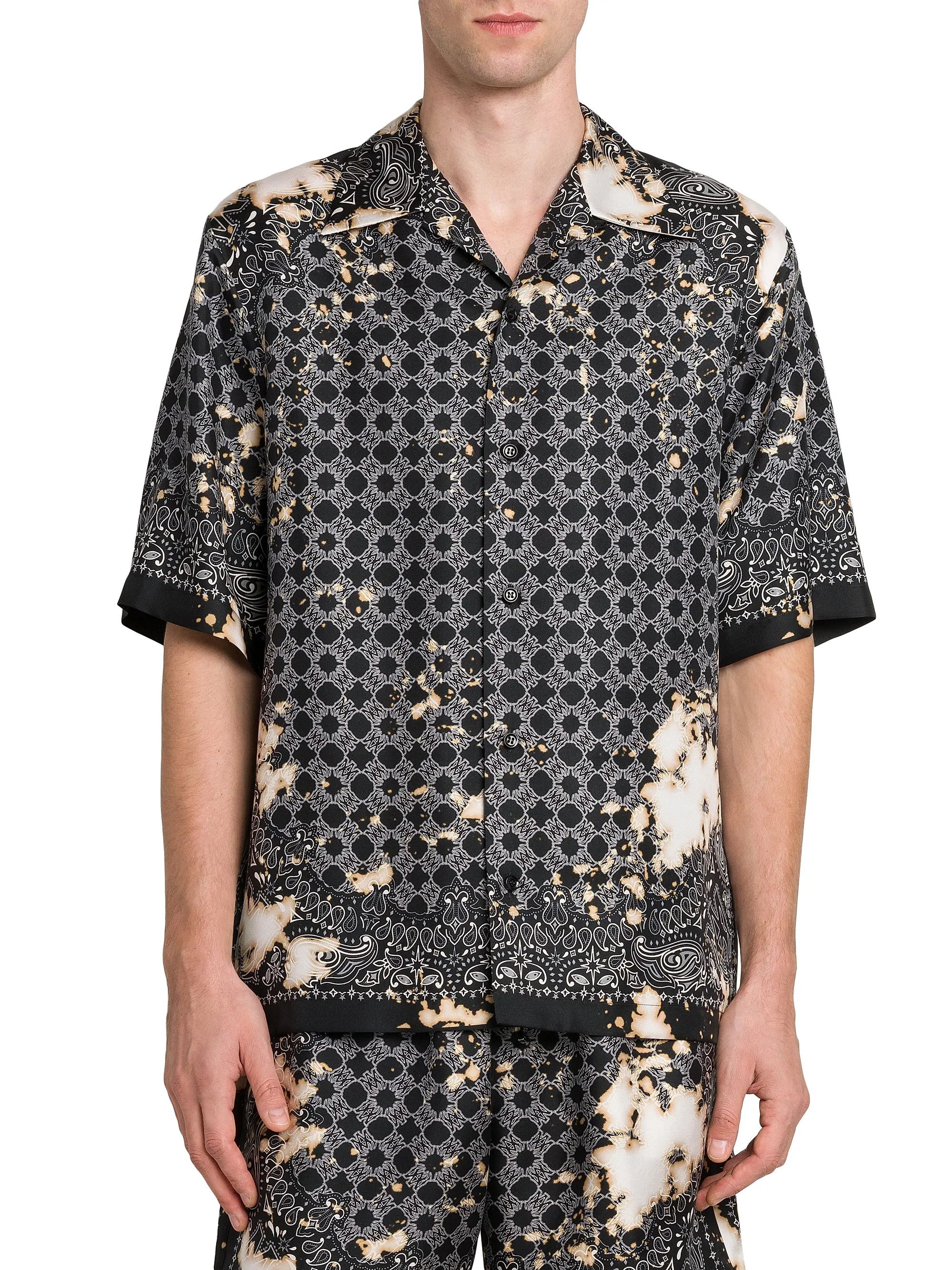 Amiri os11x0226 Bleach Bandana Bowling Shirt in Multicolor Size US S / EU 44-46 / 1 - 3 Thumbnail
