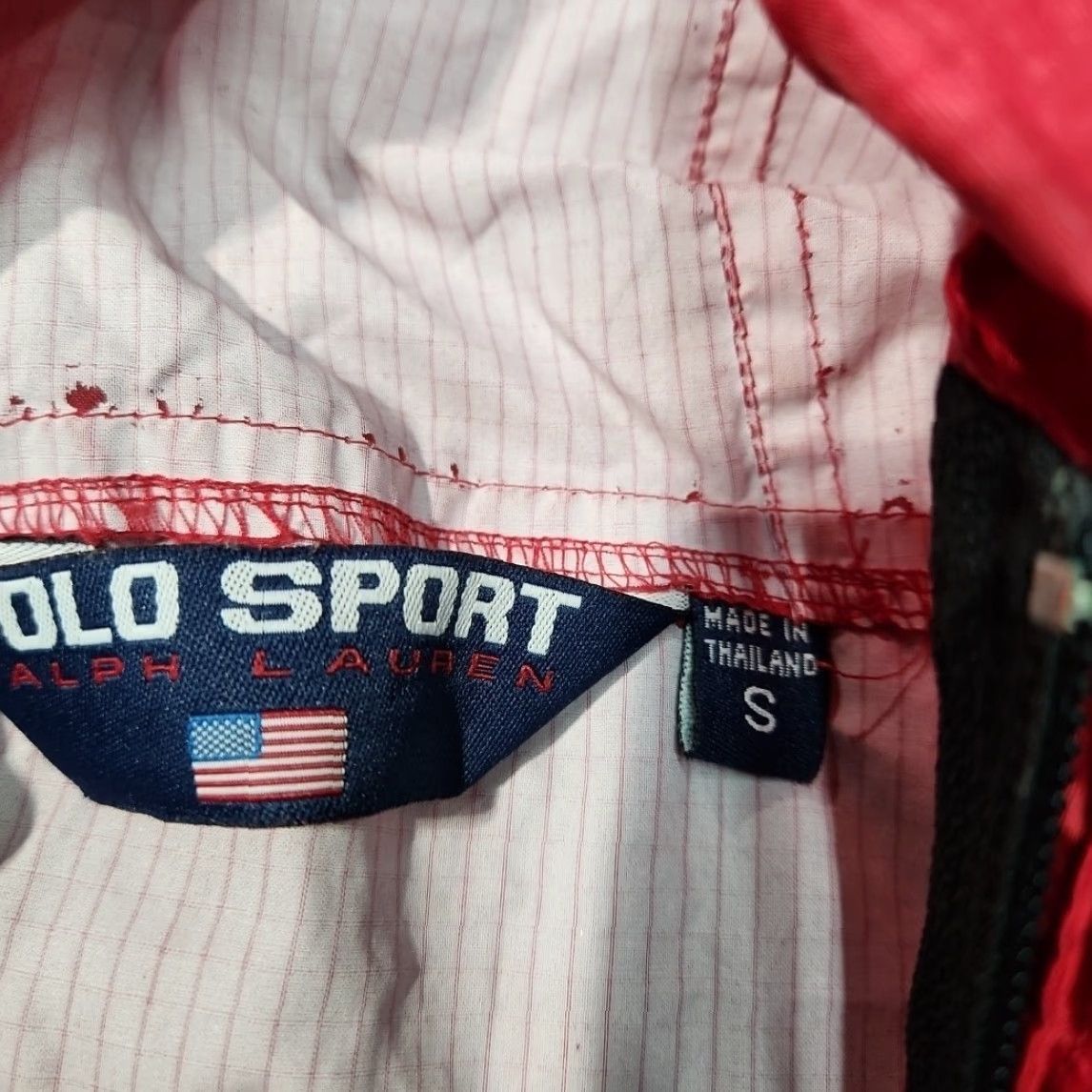 Polo Ralph Lauren VINTAGE Polo Sport Ralph Lauren Jacket Men Small Red Windbreaker Size US S / EU 44-46 / 1 - 4 Thumbnail