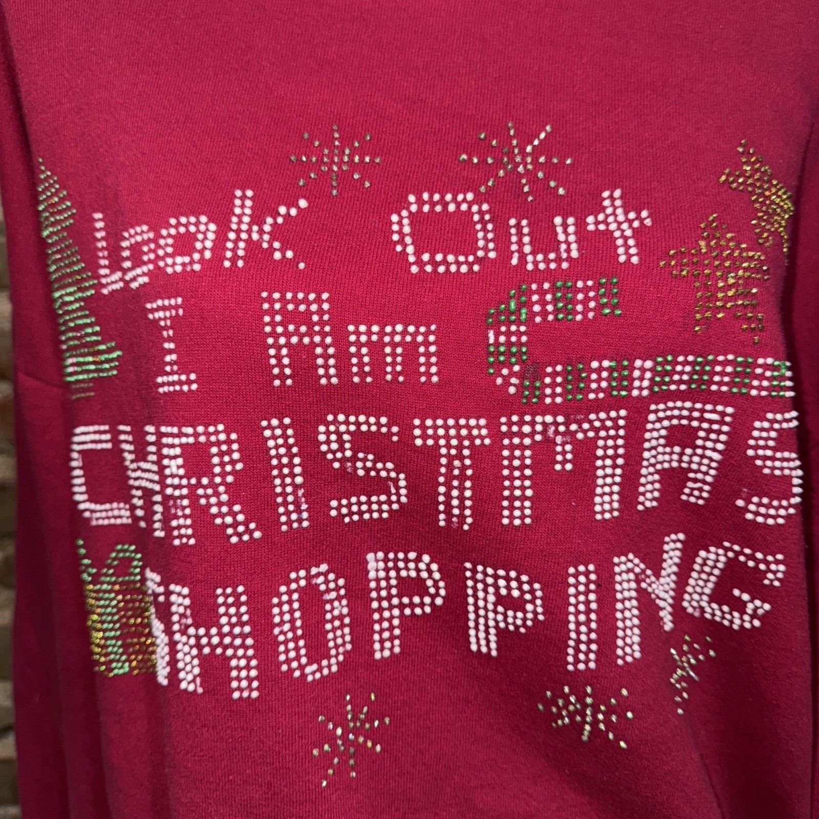 Jerzees Jerzees Vintage Granny Christmas Sweatshirt Size 2XL RED Size US XL / EU 56 / 4 - 3 Thumbnail