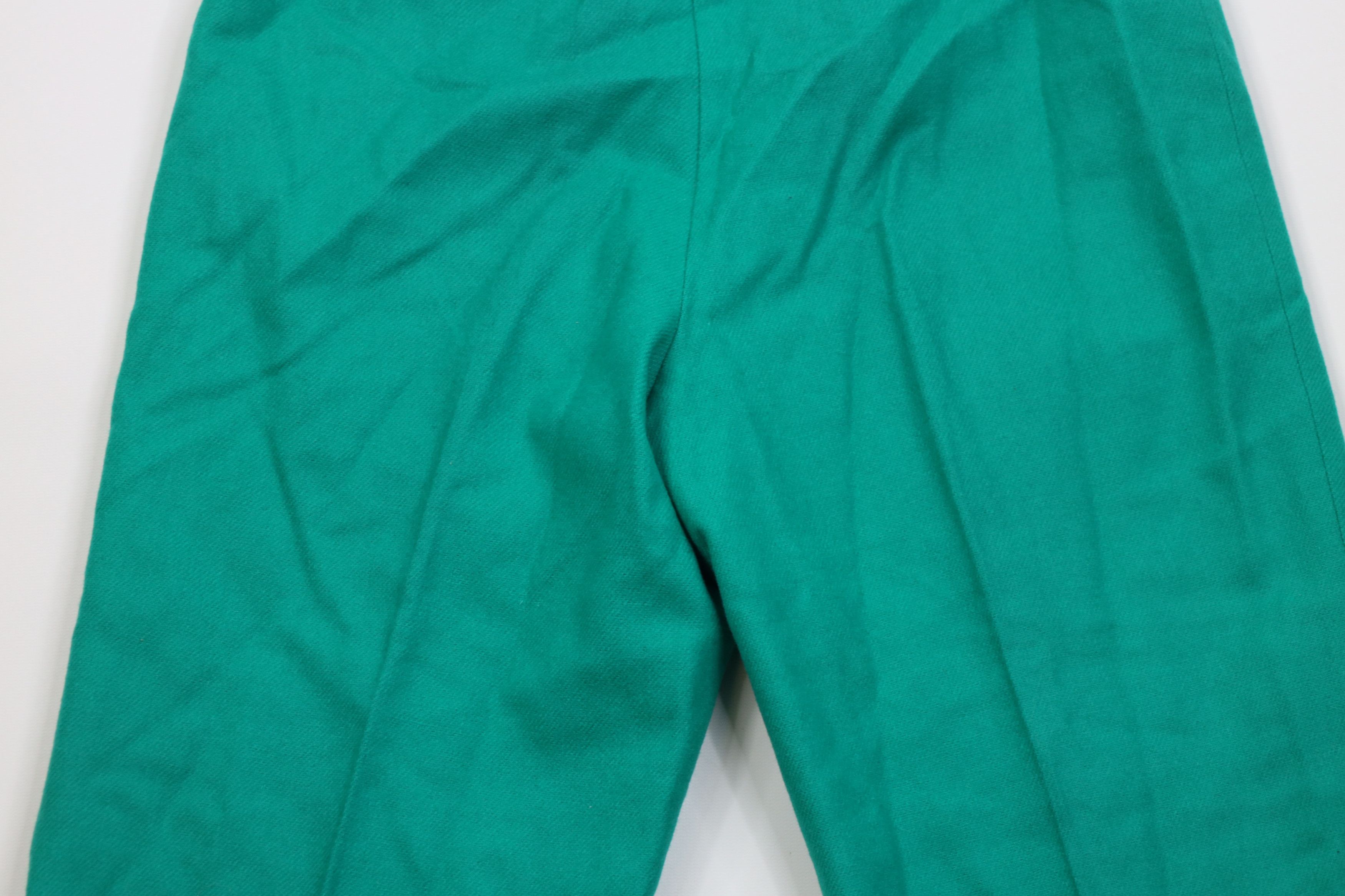 Vintage Vintage 70s Streetwear Flared Wide Leg Chino Pants Teal USA Size 32" / US 10 / IT 46 - 14 Thumbnail