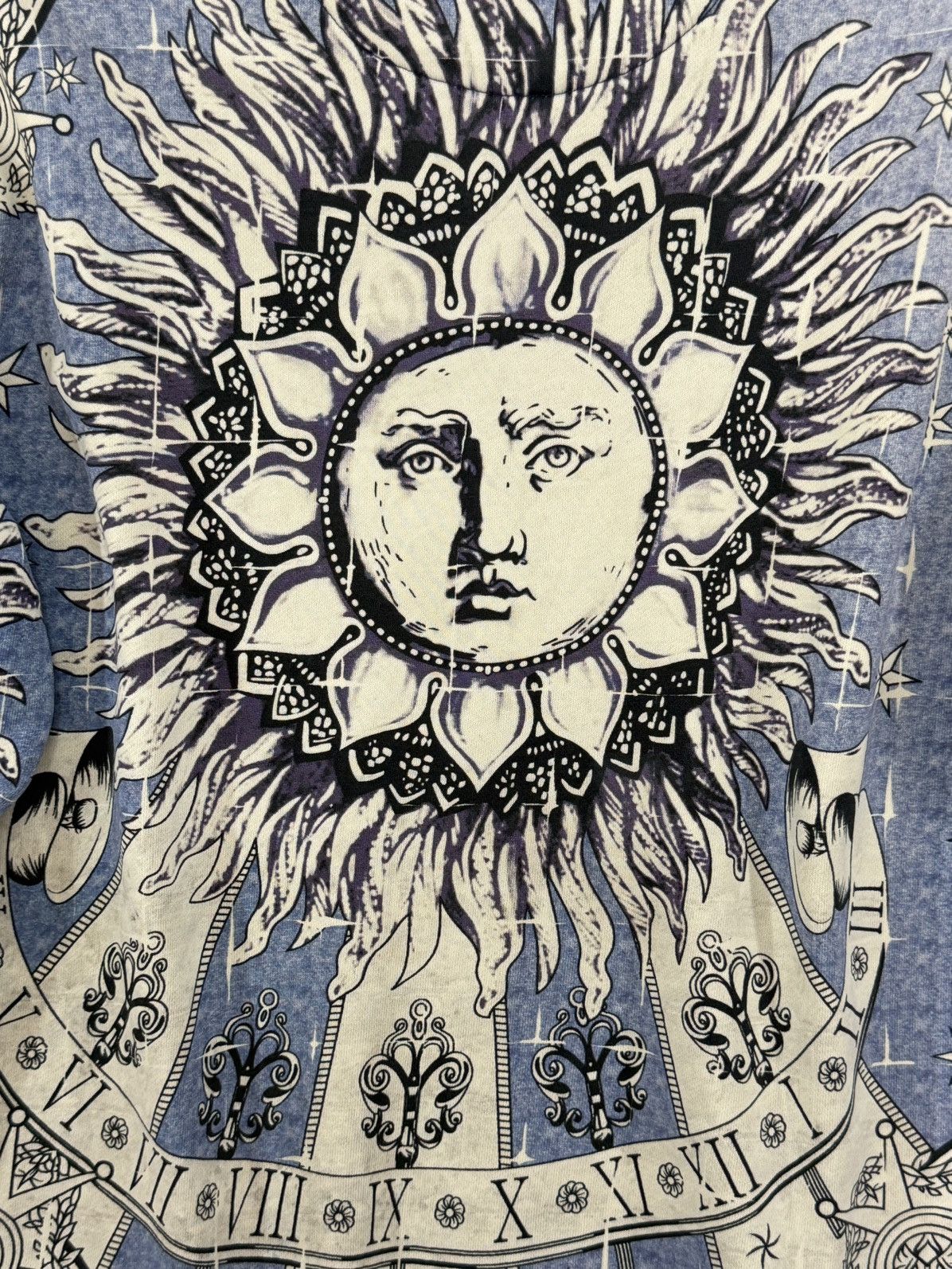 Dolce & Gabbana 🔥 D&G Majolica Sun Sweat Survival Distressed Celestial AOP Size L / US 10 / IT 46 - 22 Thumbnail