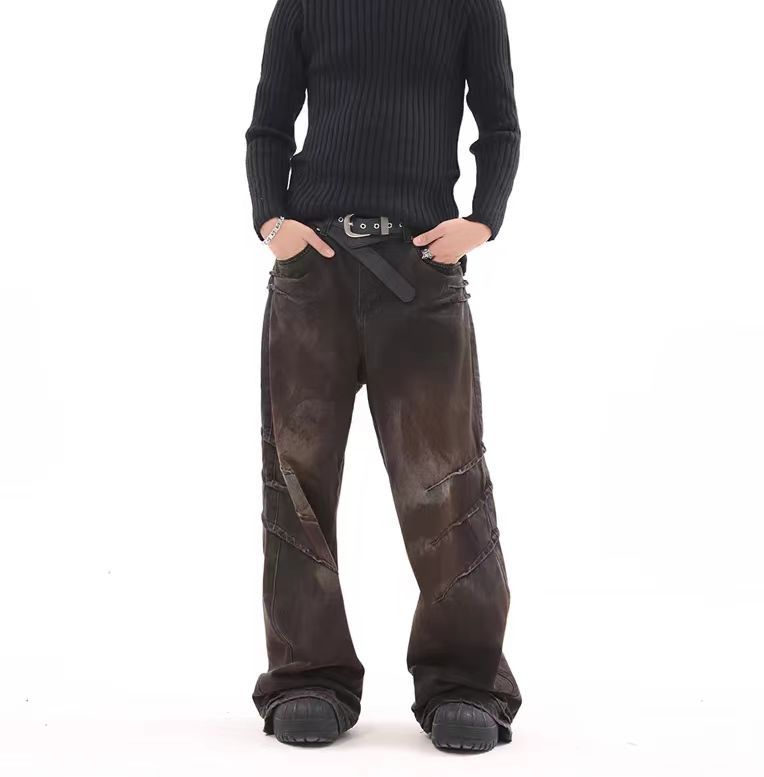 Japanese Brand × Jean High Street Scrap Style Used Baggy Jeans Size US 34 / EU 50 - 2 Thumbnail