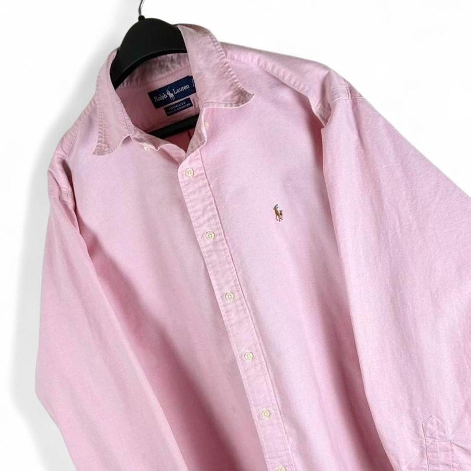 Ralph Lauren Vintage ralph lauren pink yarmouth Oxford button up shirt Size US XL / EU 56 / 4 - 2 Thumbnail