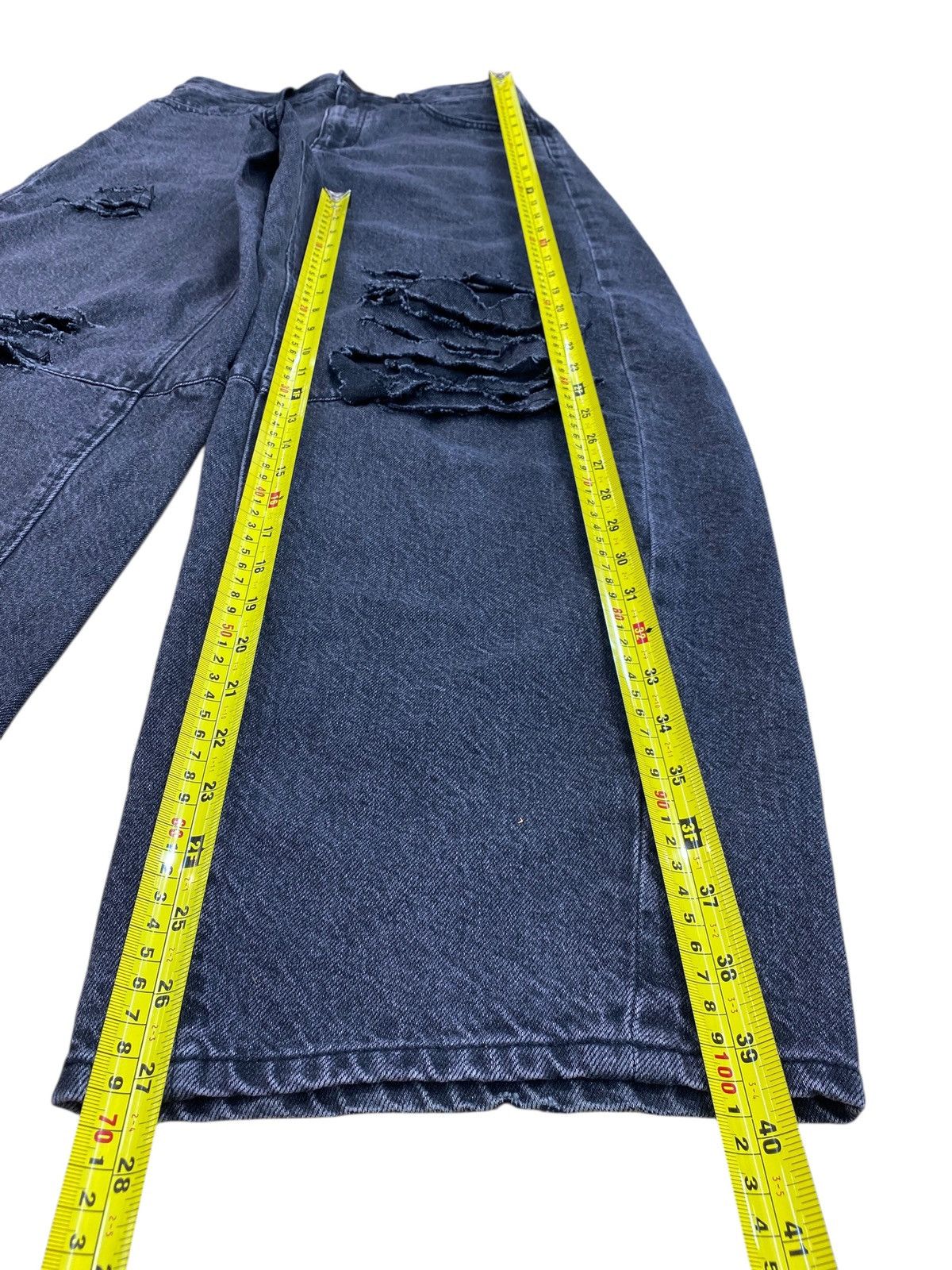 GU GU Baggy Black Wash Style Ripped Jeans Size US 28 / EU 44 - 9 Thumbnail