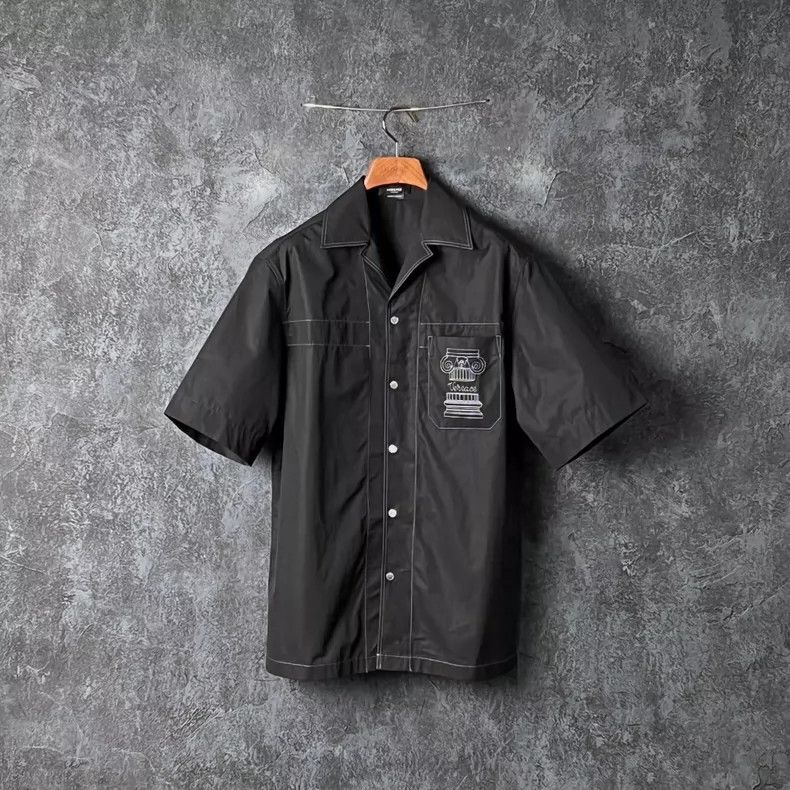 Versace Versace Black cotton short-sleeved shirt Size US XS / EU 42 / 0 - 1 Thumbnail
