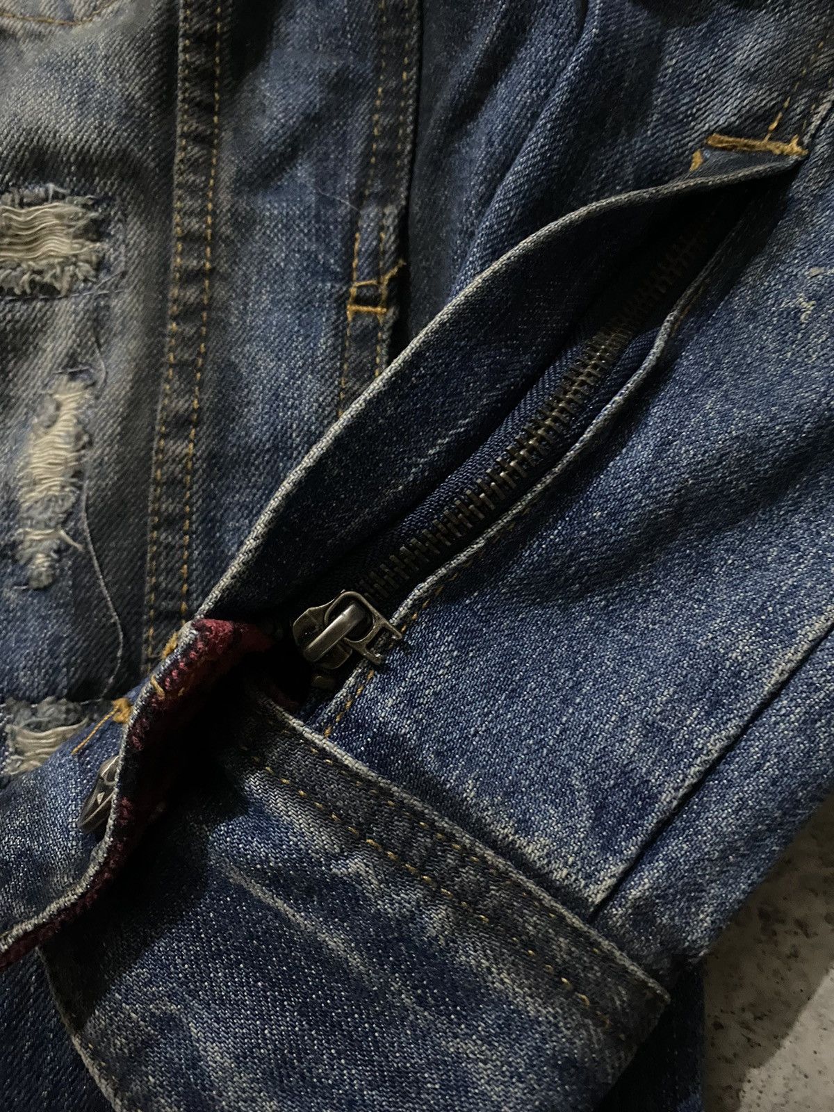 In The Attic In The Attic Coated Grunge Poem Distressed Denim Jacket Size US M / EU 48-50 / 2 - 11 Thumbnail