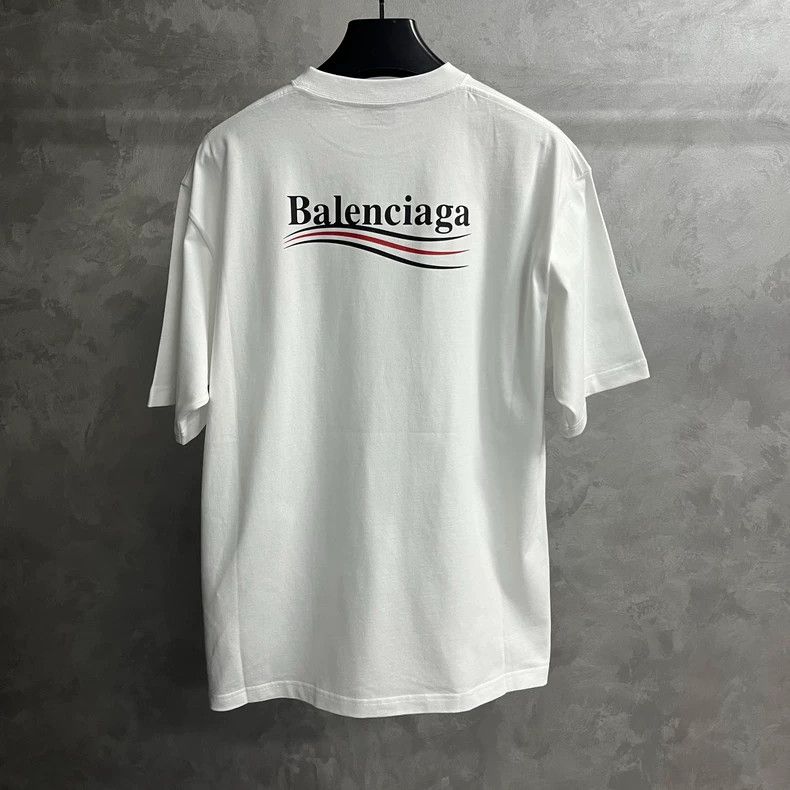 Balenciaga Balenciaga White Logo White Solid Cola Pattern Printed Rou Size US XS / EU 42 / 0 - 4 Thumbnail