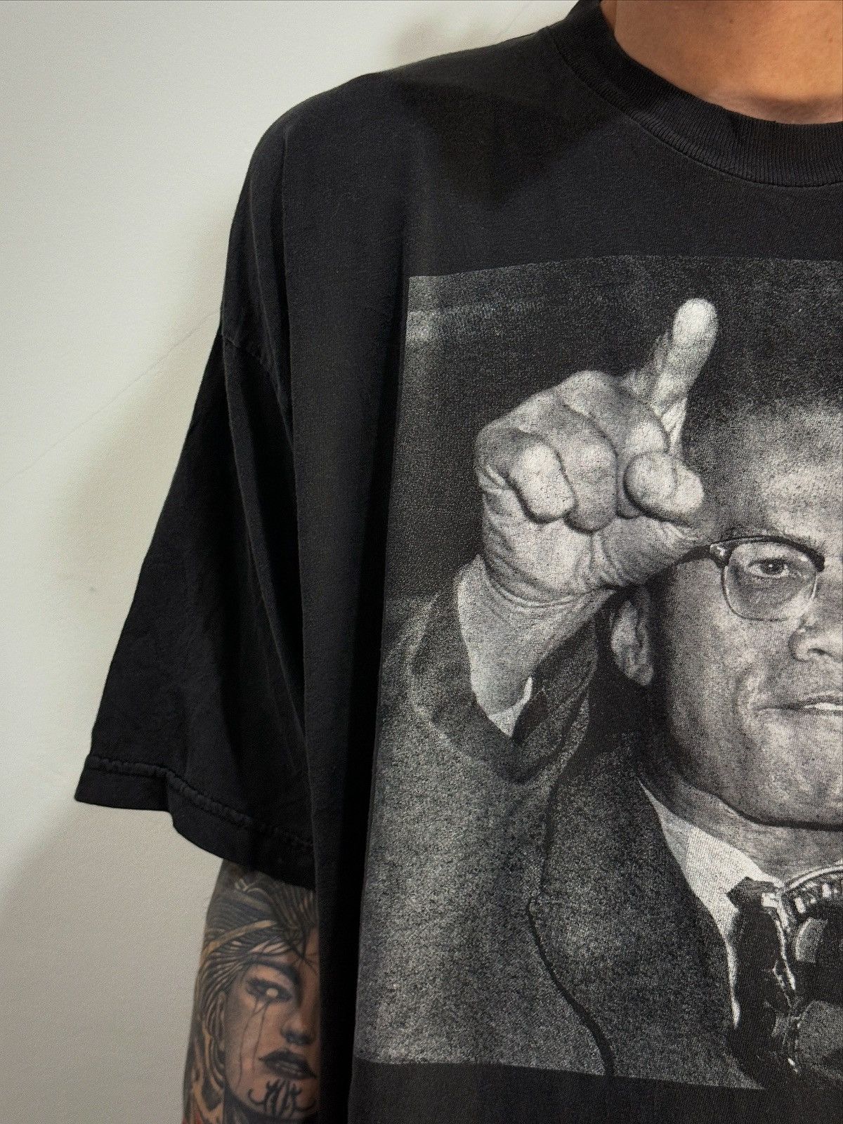 Rap Tees Vintage 90s Malcom X Tshirt Size US XXL / EU 58 / 5 - 5 Thumbnail