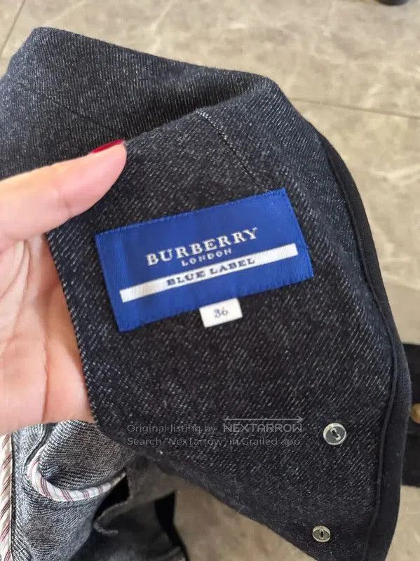 Burberry Burberry Black Cotton Blend Women's Jacket. Size S / US 4 / IT 40 - 7 Thumbnail