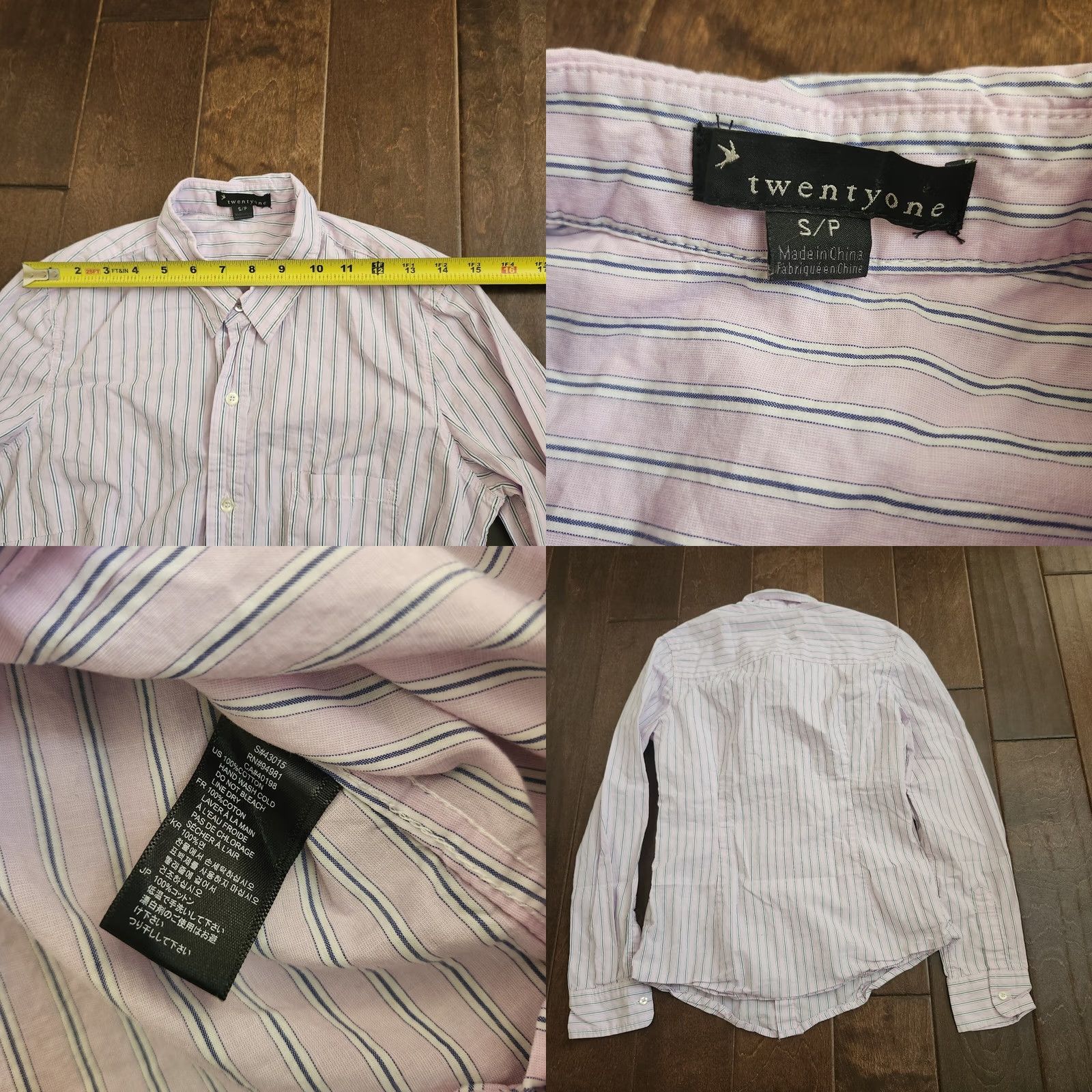 Forever 21 Forever21 Striped Button-Up Dress Shirt S/P Womens Shirt Long Sleeve Multicolor Casual Travel Business Party/Cocktail Spring Fall Winter Mens Girls Size S / US 4 / IT 40 - 9 Thumbnail