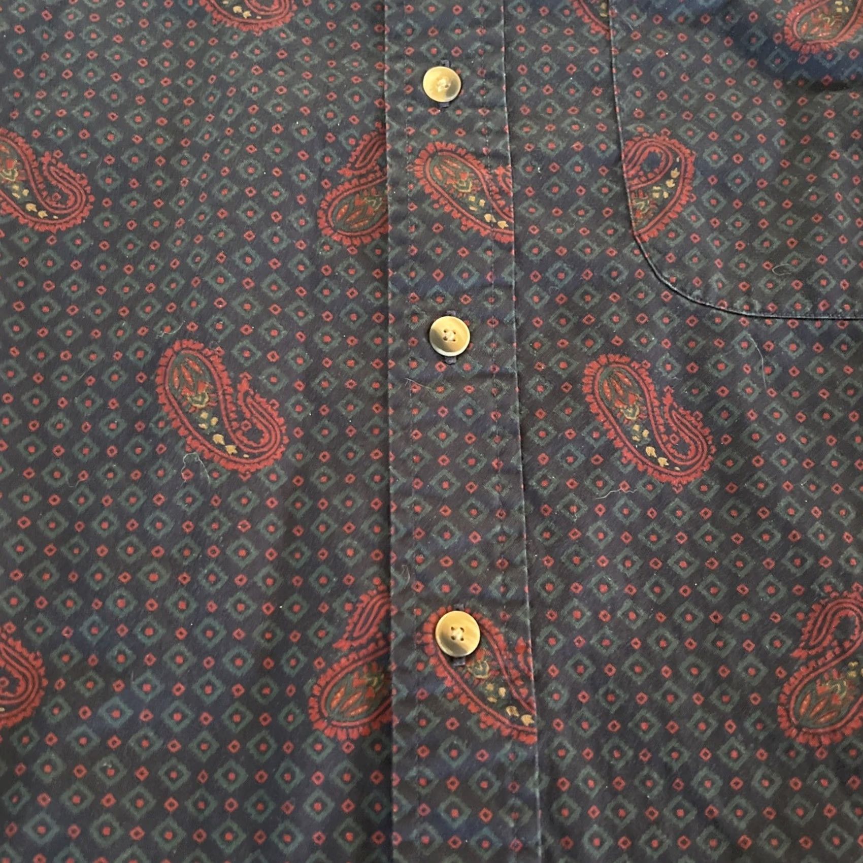Nautica Nautica Button-Up Shirt Men’s Large Long Sleeve Cotton Paisley Multicolor Button-Down Collared (Preppy) Regular Size US L / EU 52-54 / 3 - 4 Thumbnail