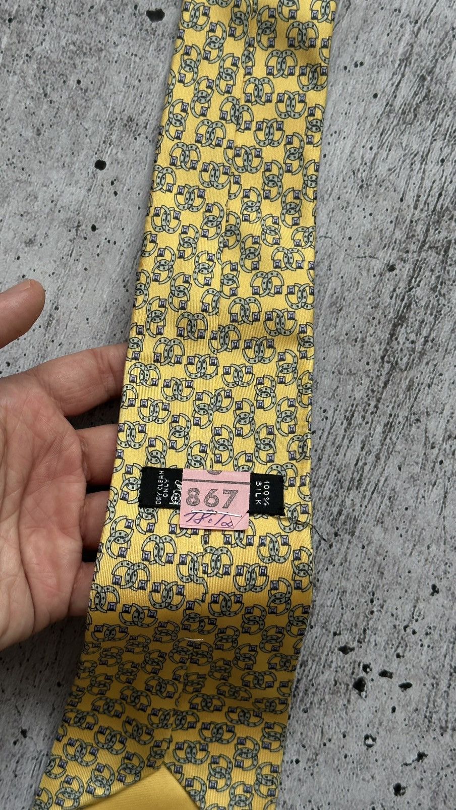 Hermes Men’s Hermes Paris 7303EA Vintage Silk Tie Size ONE SIZE - 12 Thumbnail