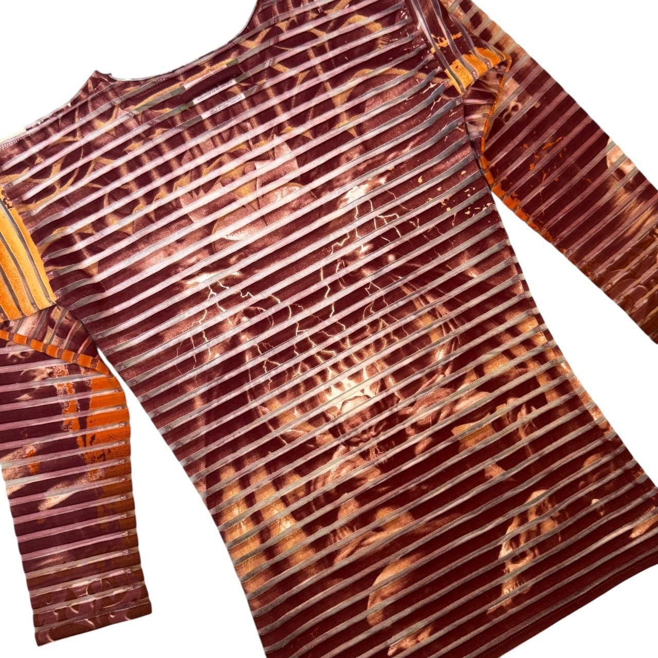 Jean Paul Gaultier Jean Paul Gaultier Gargoyle Red Longsleeve T-Shirt SS2001 Size US XXS / EU 40 - 6 Thumbnail