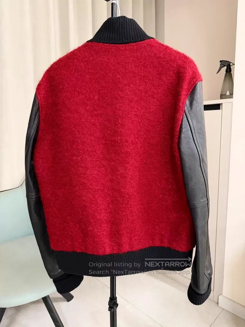 Saint Laurent Paris Saint Laurent Paris Black and Red Teddy Baseball Jacket Size US S / EU 44-46 / 1 - 3 Thumbnail