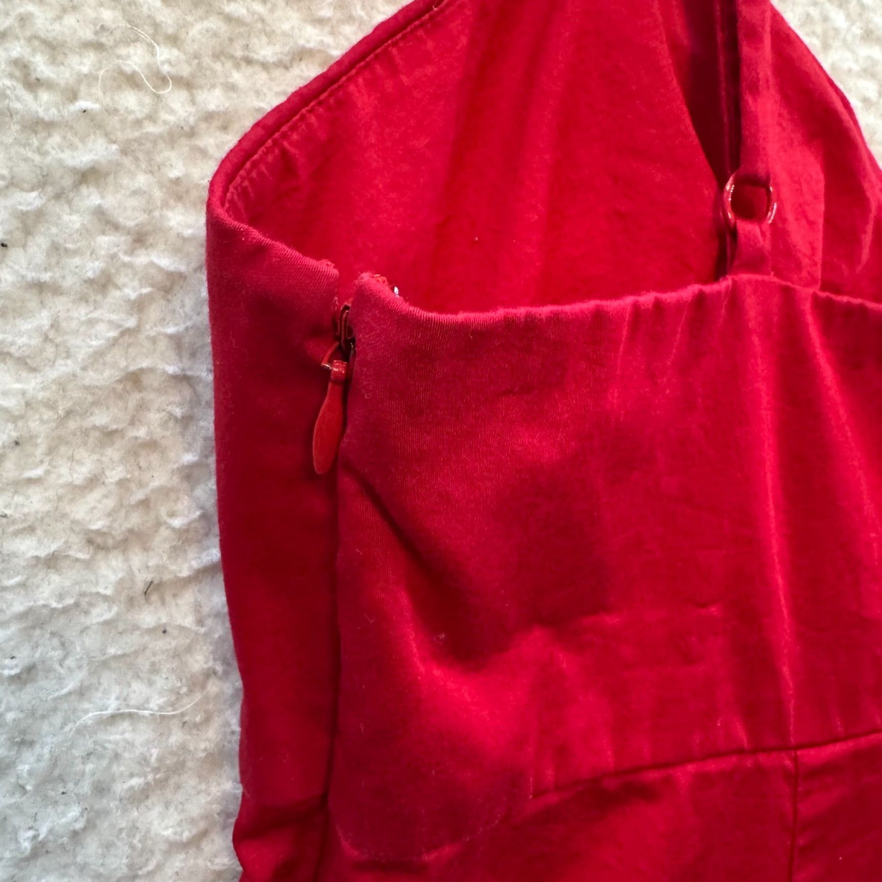Vintage VINTAGE The Limited Red Mini Dress Shift Spaghetti Thin Strap Cocktail 10 Large Cotton Dress Womens Size L / US 10 / IT 46 - 5 Thumbnail