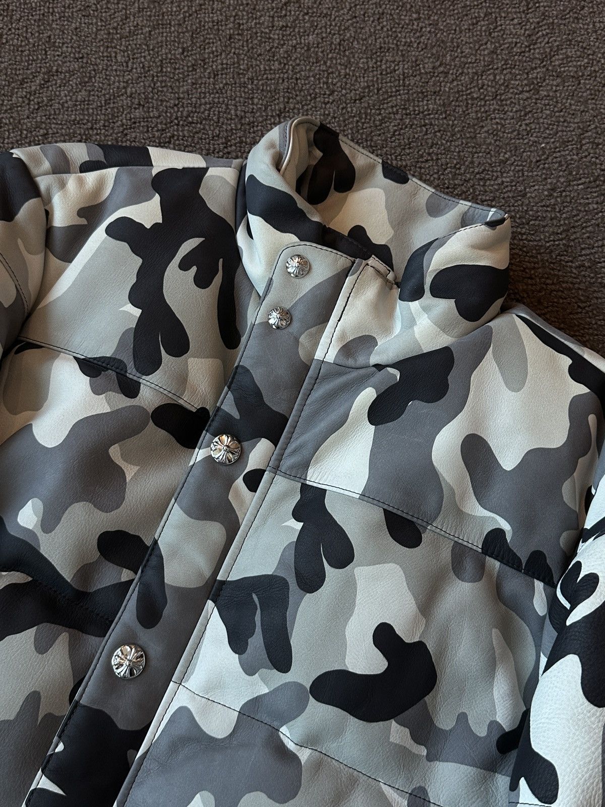 Chrome Hearts Chrome Hearts Camo Leather Puffer Jacket Size US L / EU 52-54 / 3 - 7 Thumbnail
