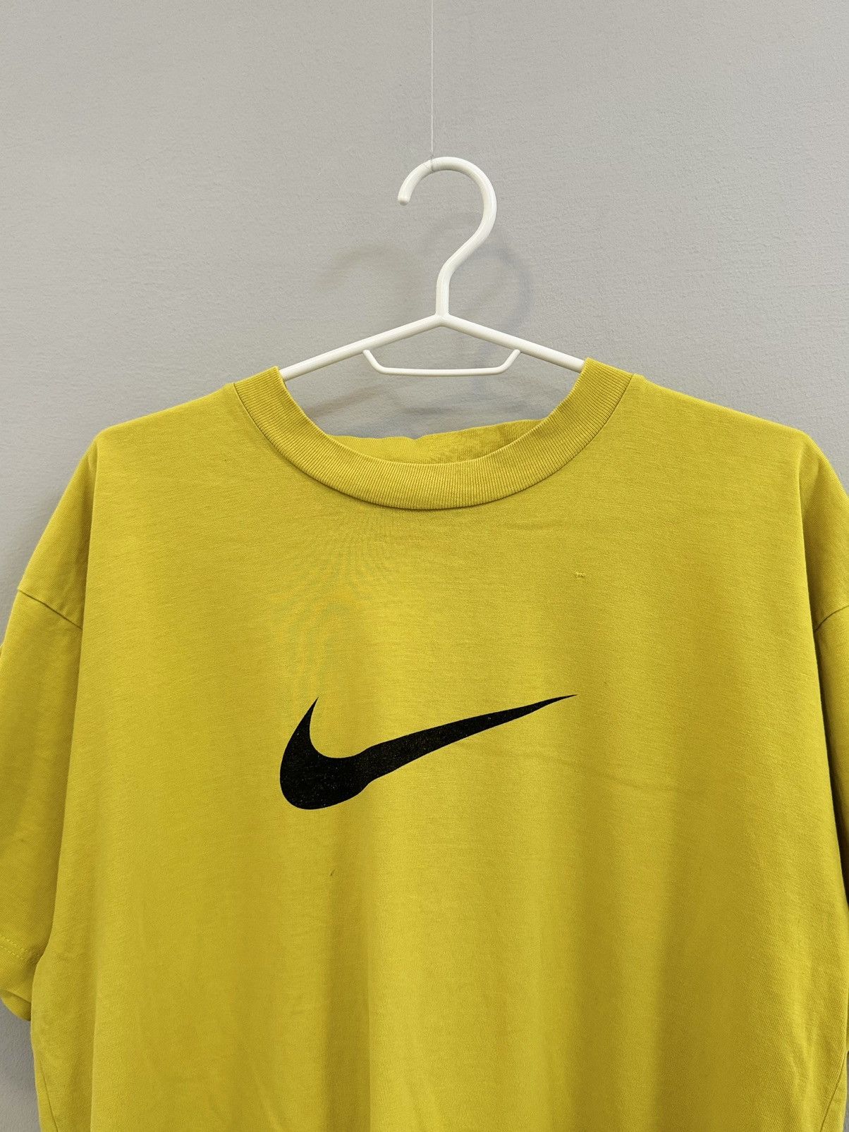 Nike × Vintage 90s Nike Vintage Big Center Swoosh Striped T-shirt Rare Size US M / EU 48-50 / 2 - 2 Thumbnail