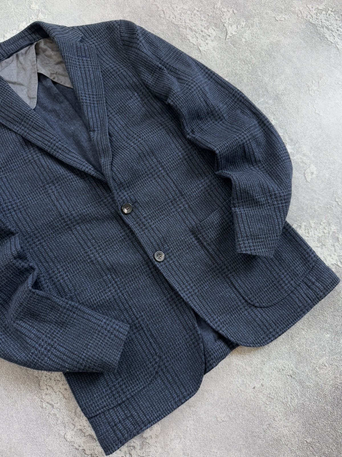 Designer × Hackett Hackett 38R MYF checkered knitwear blazer jacket button Size 38R - 3 Thumbnail