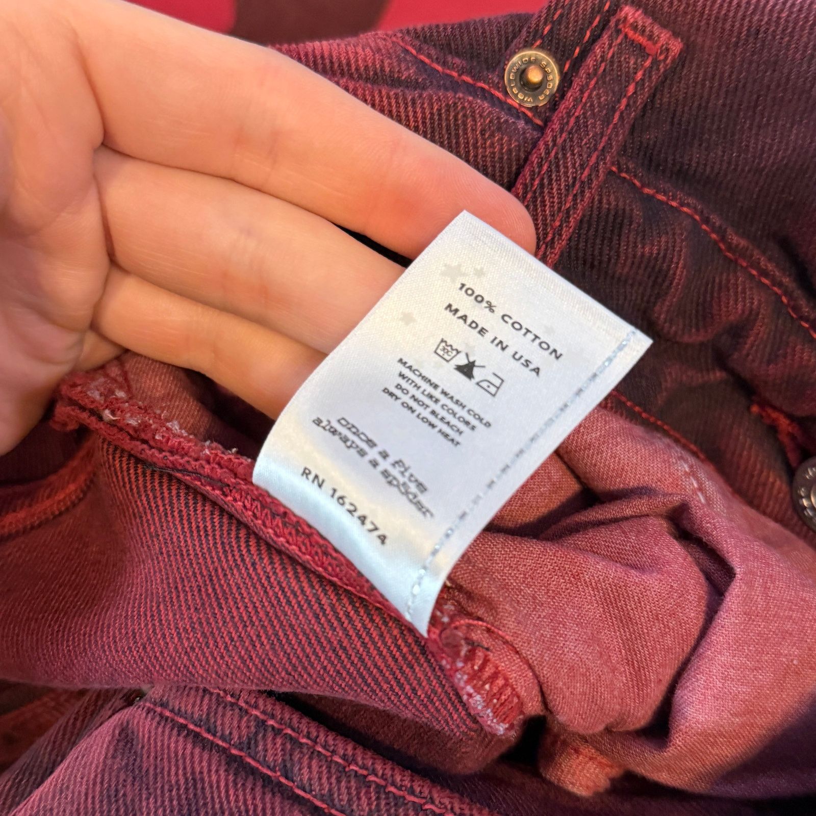 Sp5der SP5DER Beluga Denim Jeans Red Size US 36 / EU 52 - 7 Thumbnail