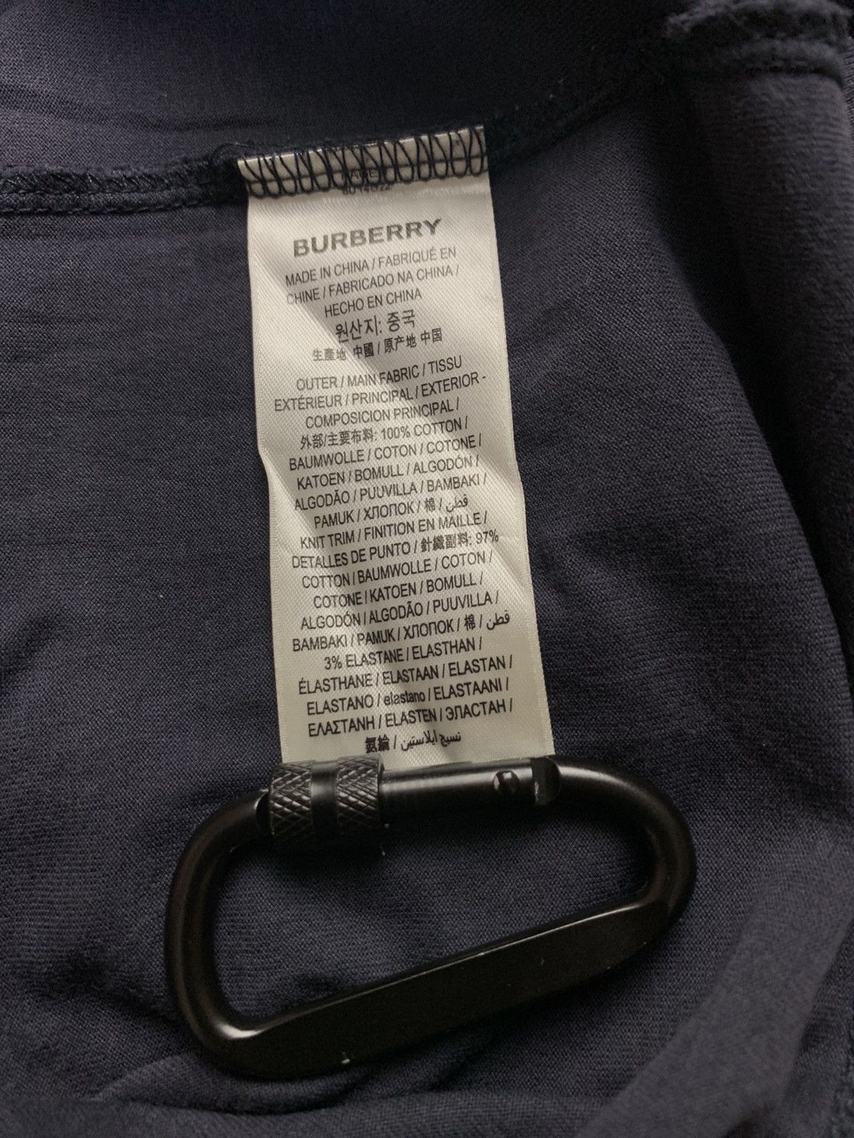 Burberry 🐍 Burberry Summer Navy Parker Embroidered Tshirt Size US L / EU 52-54 / 3 - 4 Thumbnail