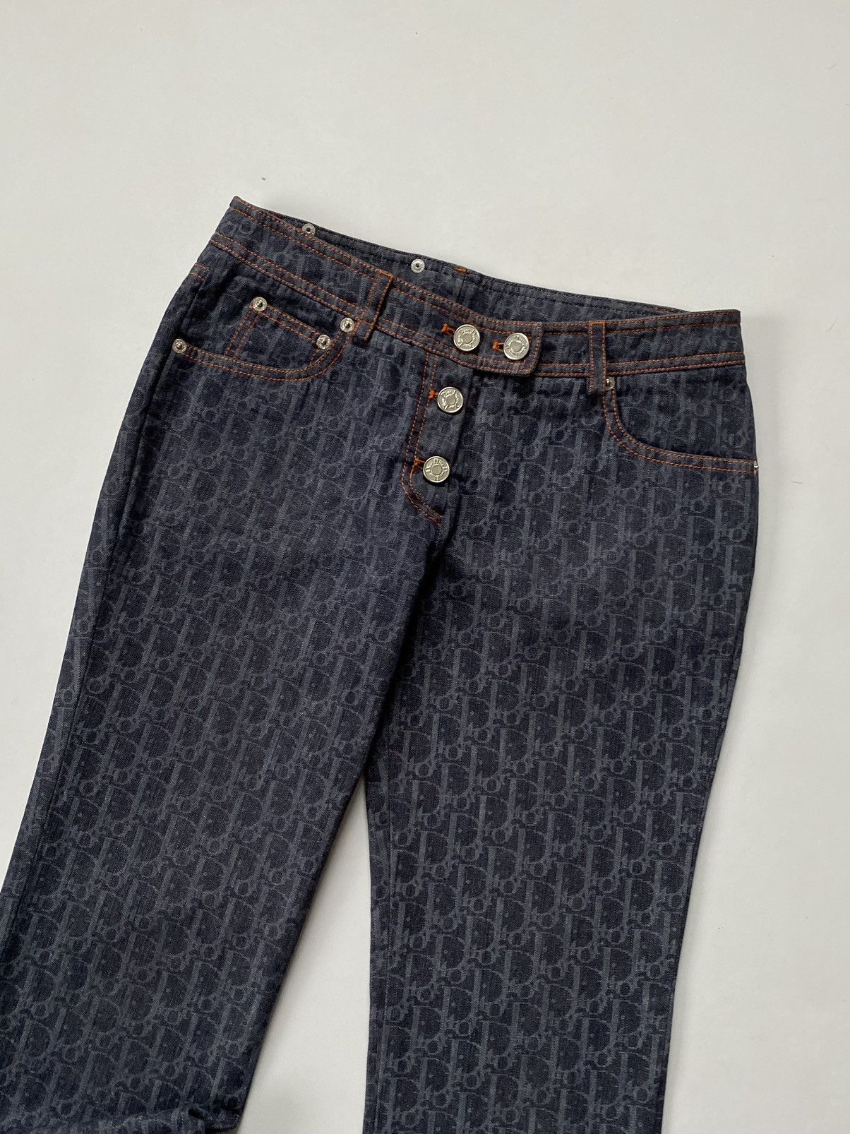 Dior 🔥F/W06 Dior by John Galliano Oblique Flight Monogram Jeans Size 27" / US 4 / IT 40 - 8 Thumbnail