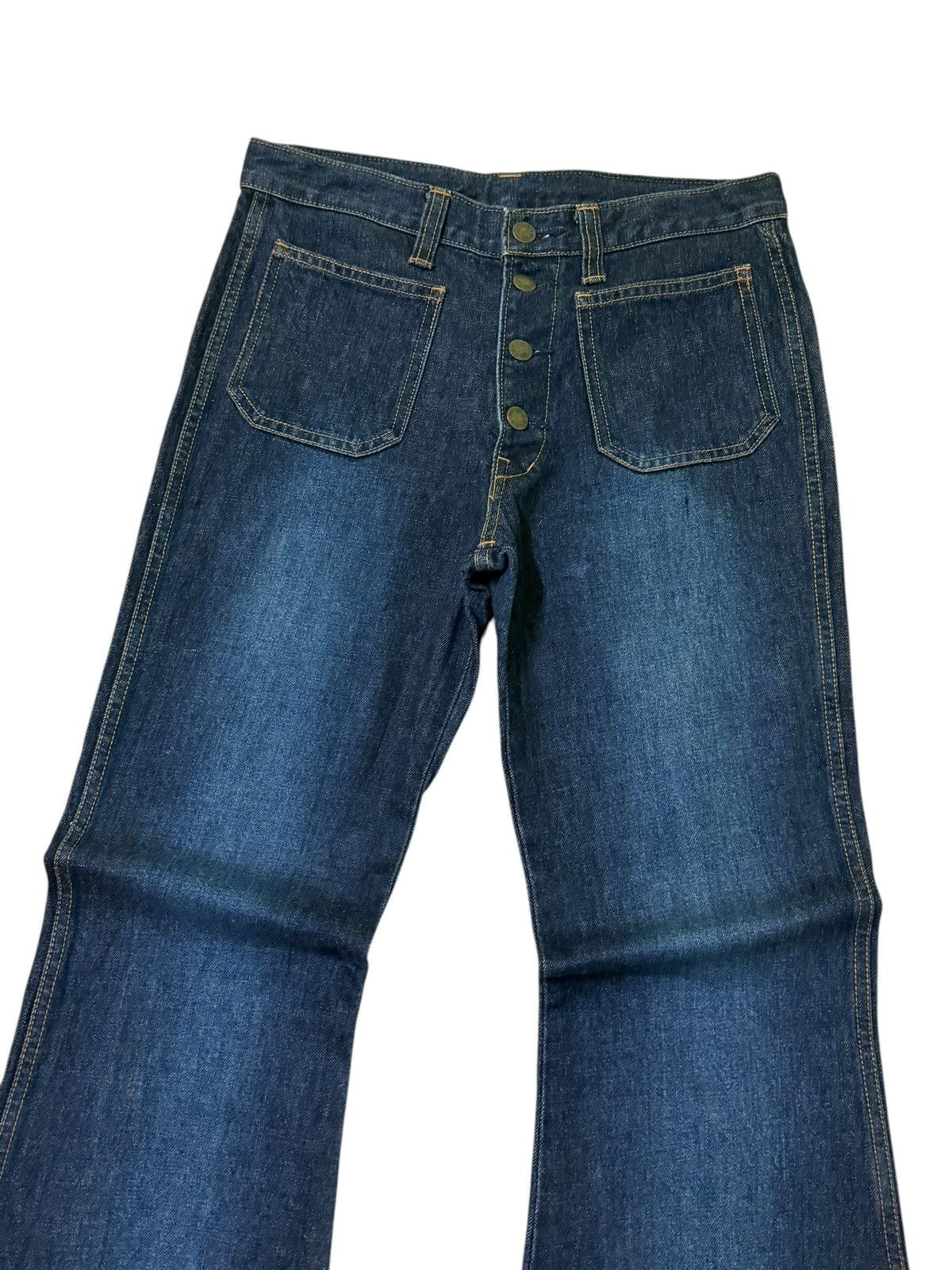 Hysteric Glamour × Japanese Brand FLARED VINTAGE BLUE WAY BELL BOTTOM BOOTCUT DENIM Size US 28 / EU 44 - 5 Thumbnail