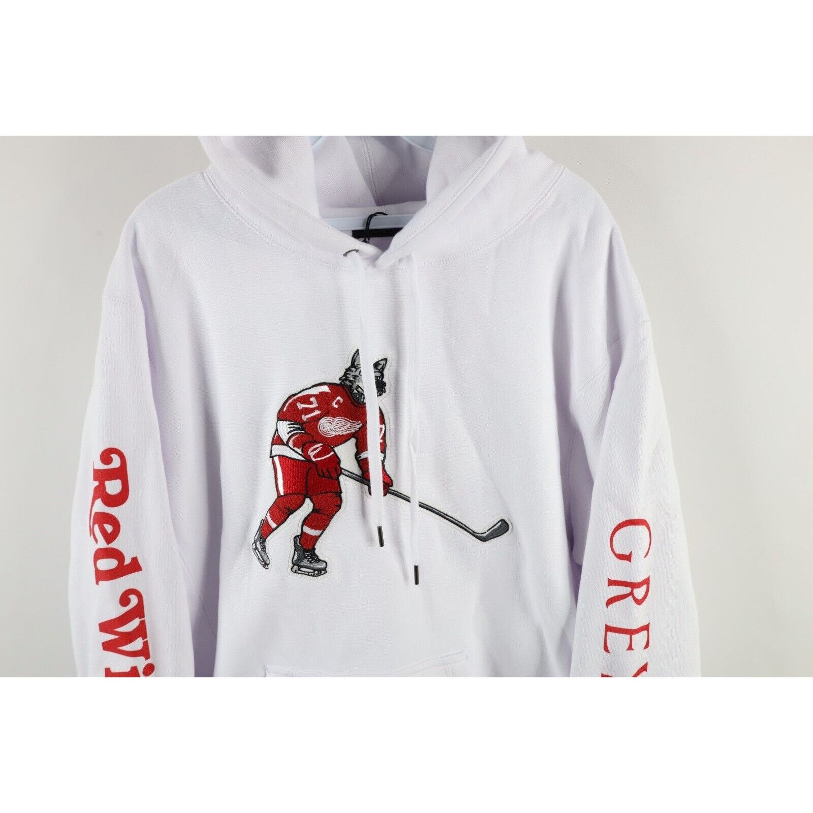 Vintage New Greyson x Detroit Red Wings Hockey Larkin Hoodie White Size US XXL / EU 58 / 5 - 7 Thumbnail