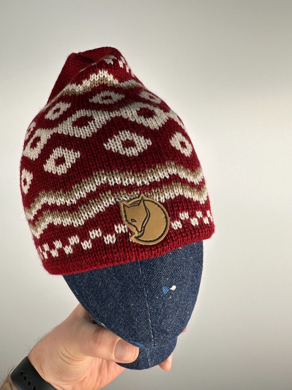 Fjallraven Fjällräven Tärnaby Hat Wool Unisex Red White One Size Size ONE SIZE - 5 Thumbnail